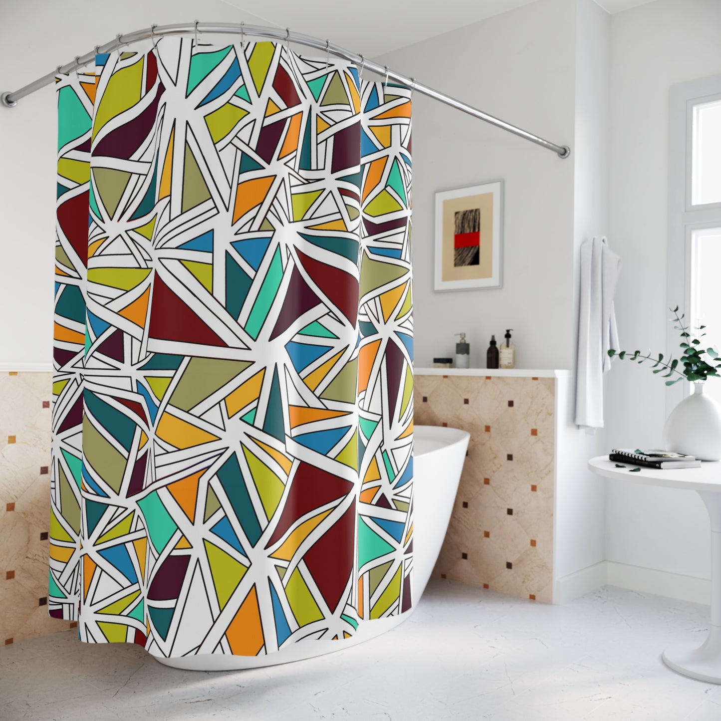 Color BlocksShower Curtains