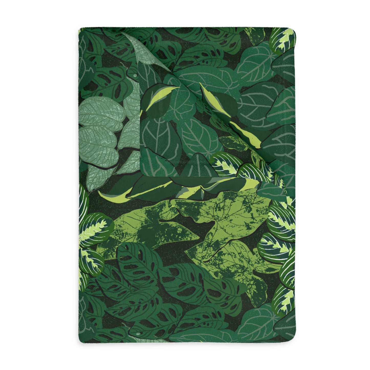 Plant Wall Velveteen Microfiber Blanket (Two-sided print)