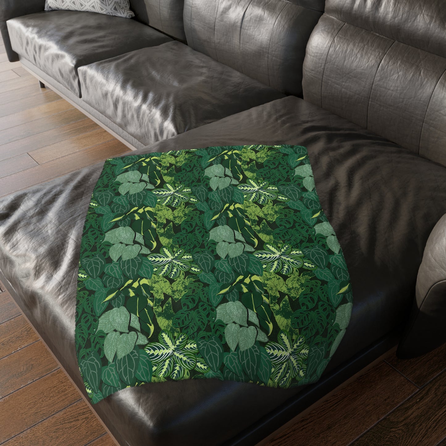 Plant Wall Velveteen Microfiber Blanket (Two-sided print)