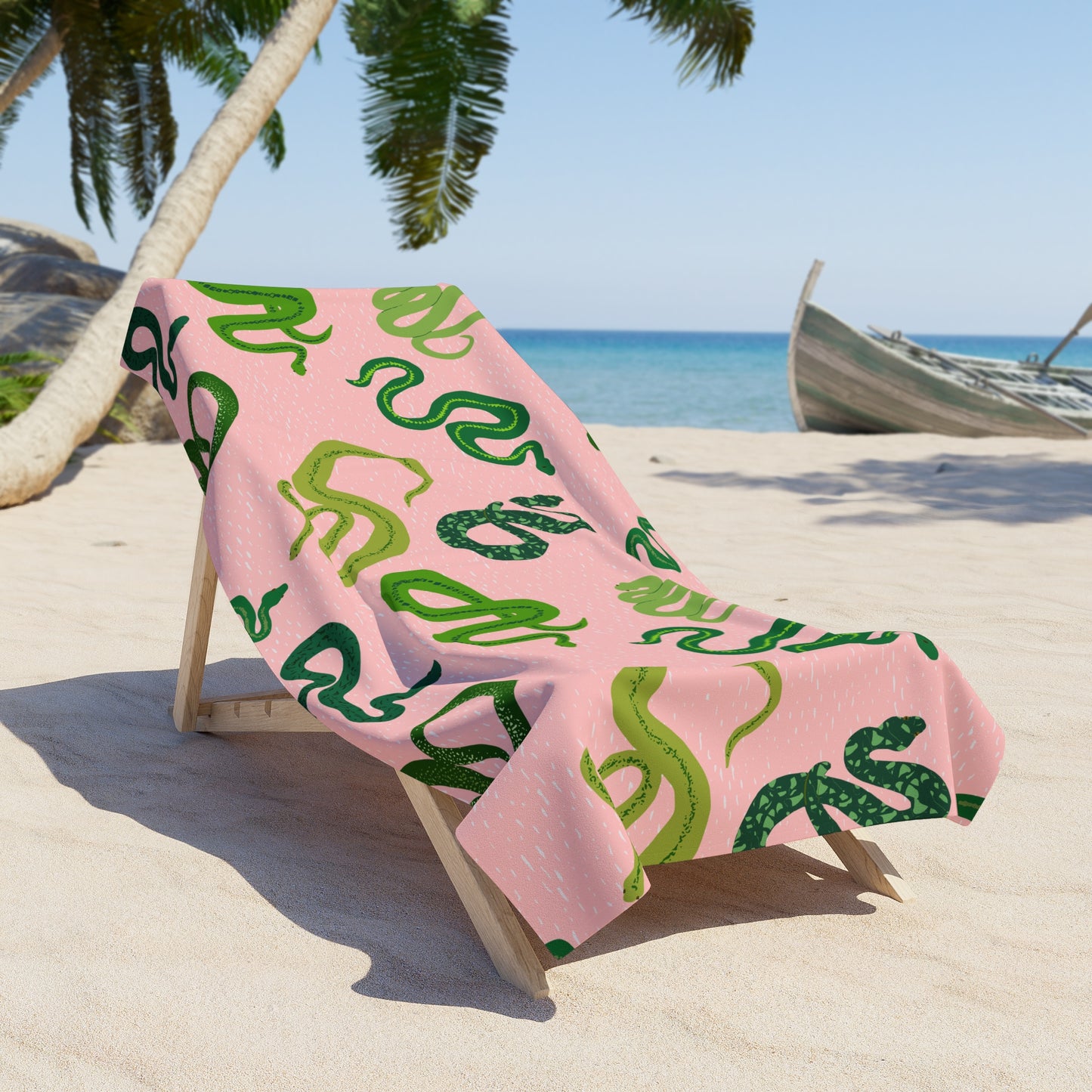 Sneks on a Plane Beach Towel