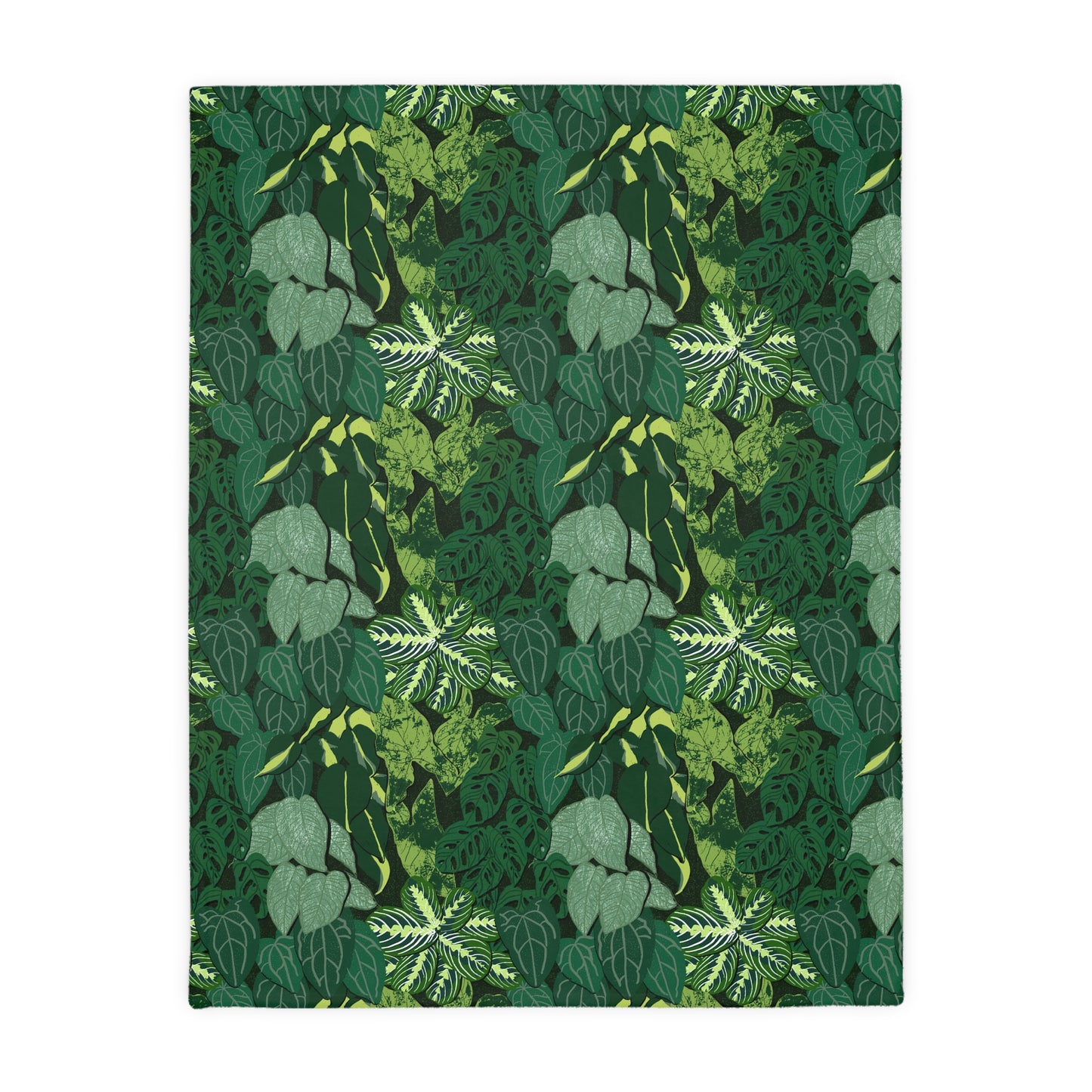 Plant Wall Velveteen Microfiber Blanket (Two-sided print)