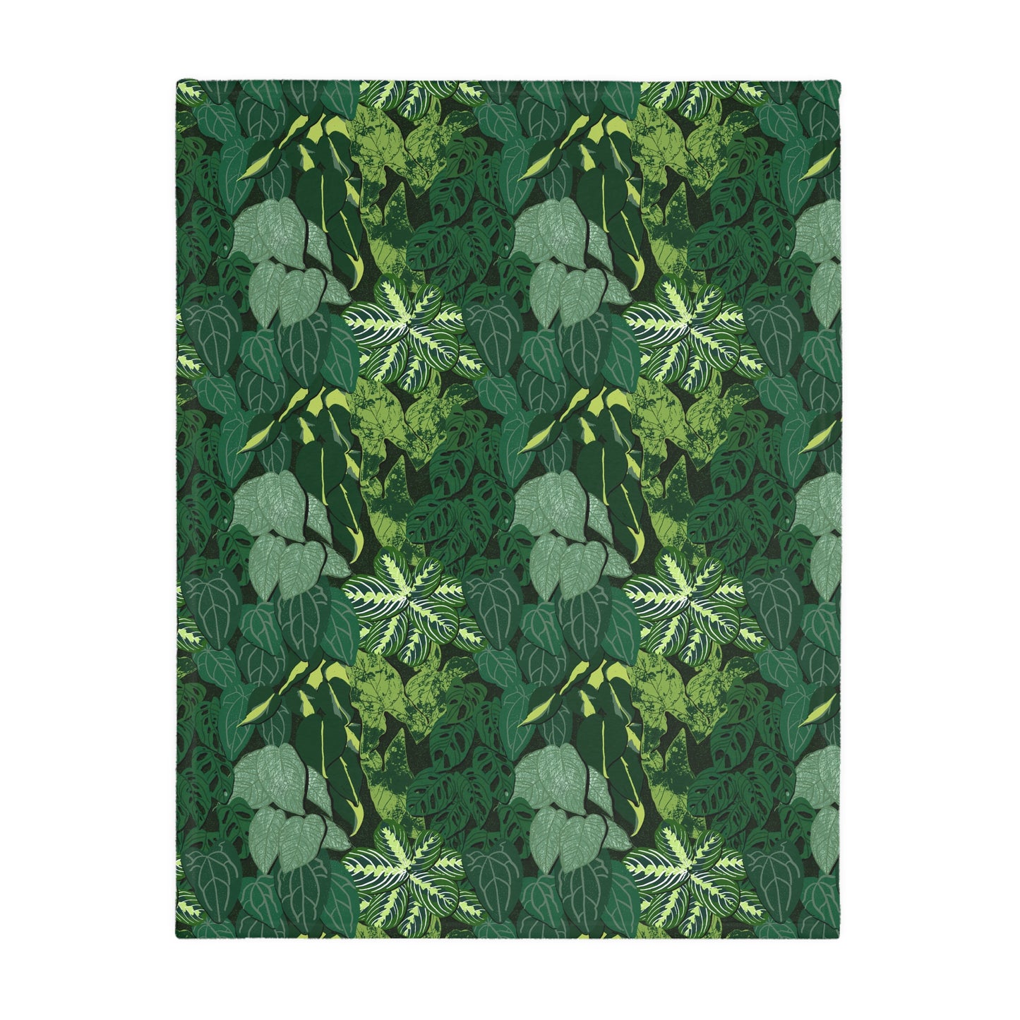 Plant Wall Velveteen Microfiber Blanket (Two-sided print)