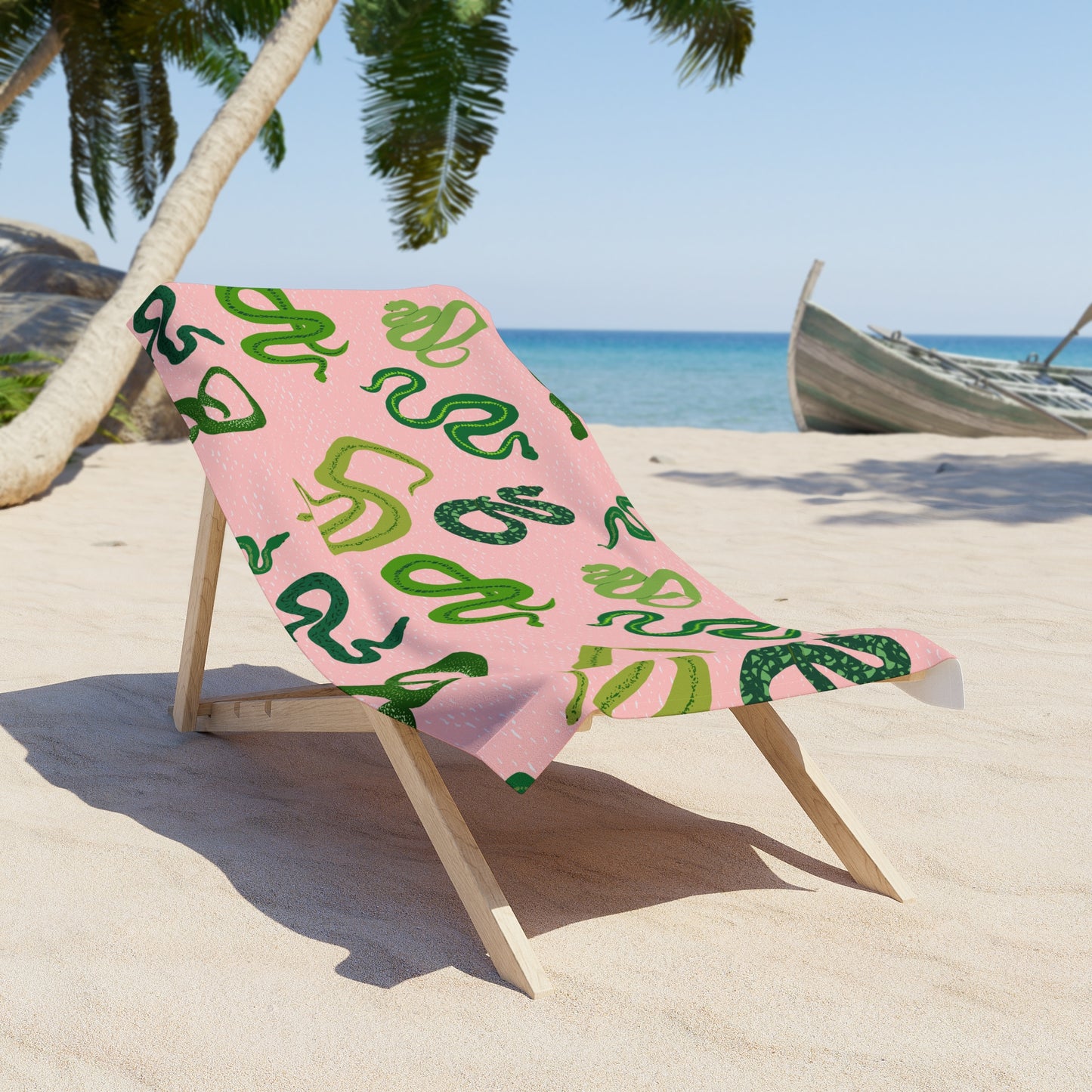 Sneks on a Plane Beach Towel