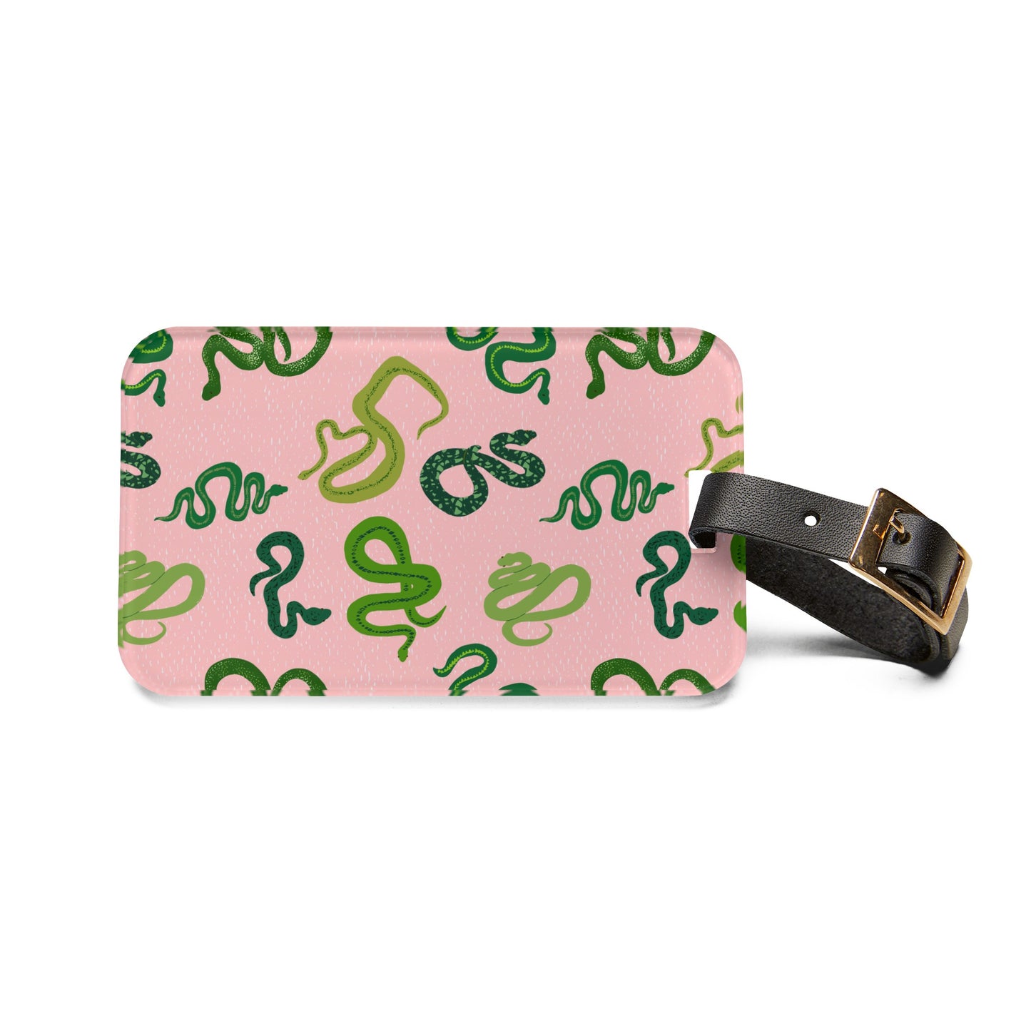 Sneks on a Plane Luggage Tag in Pink