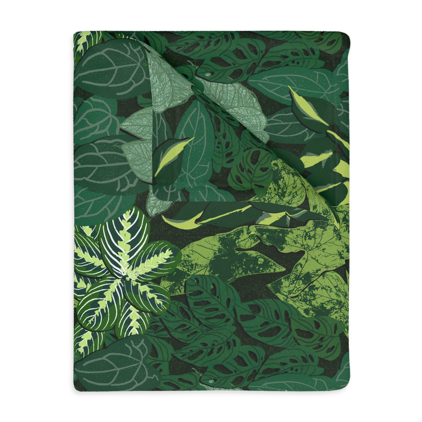 Plant Wall Velveteen Microfiber Blanket (Two-sided print)