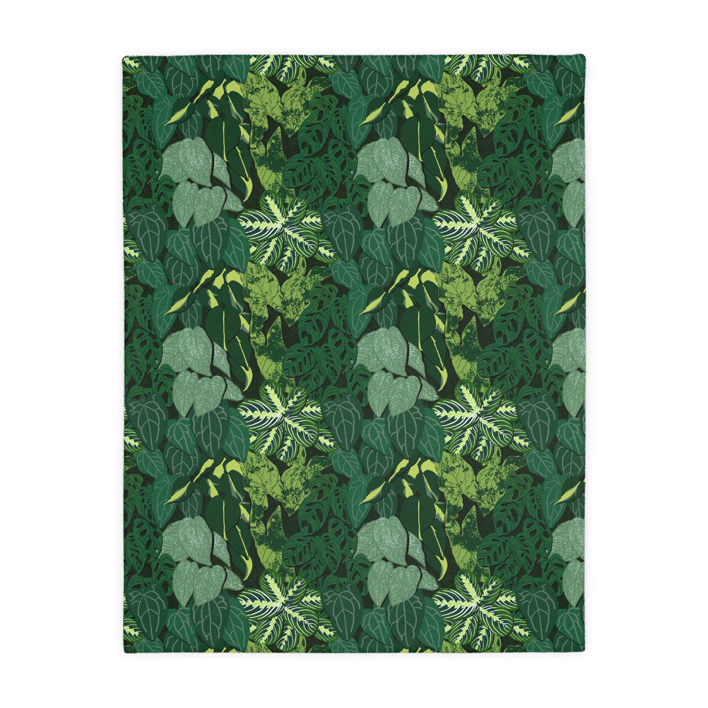 Plant Wall Velveteen Microfiber Blanket (Two-sided print)