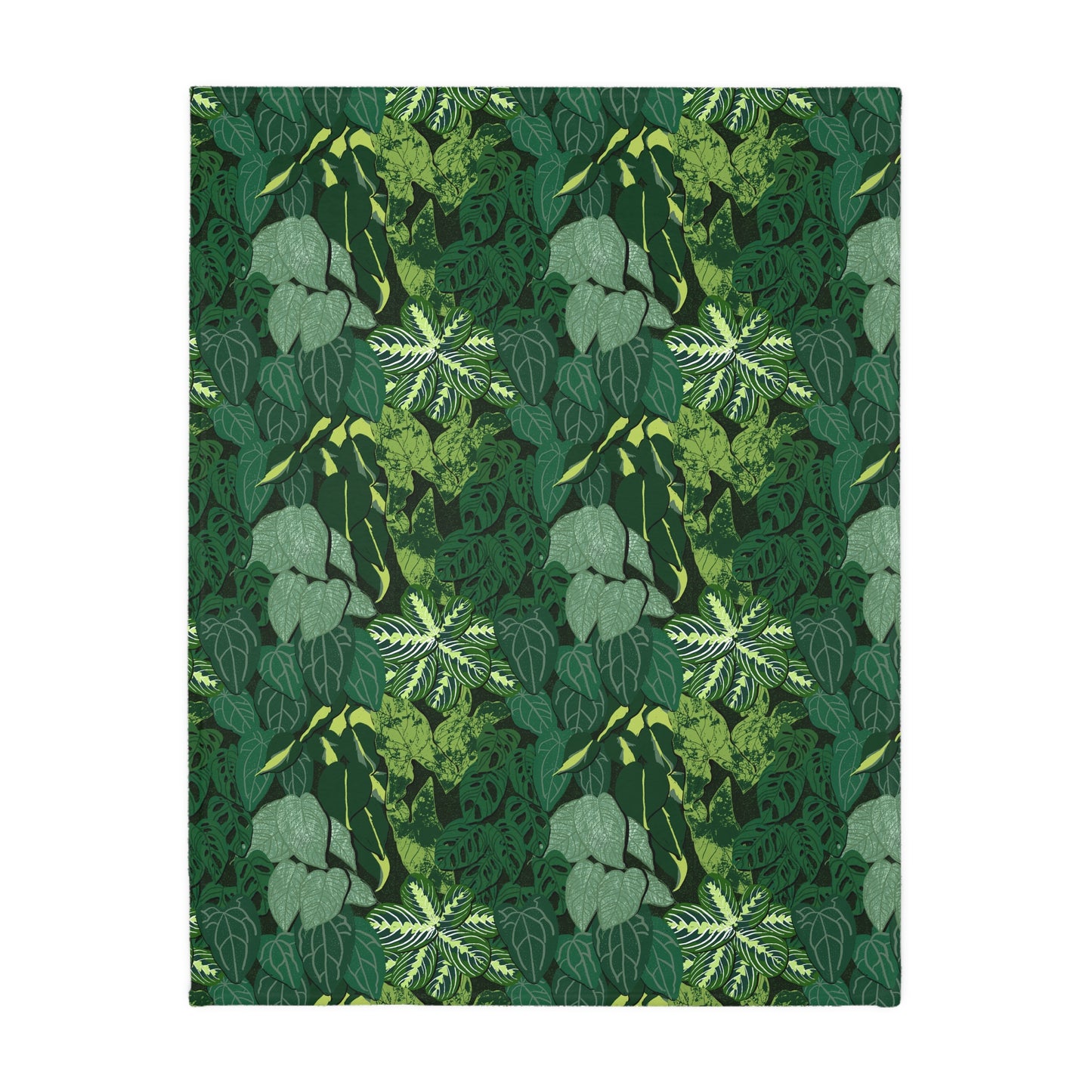Plant Wall Velveteen Microfiber Blanket (Two-sided print)