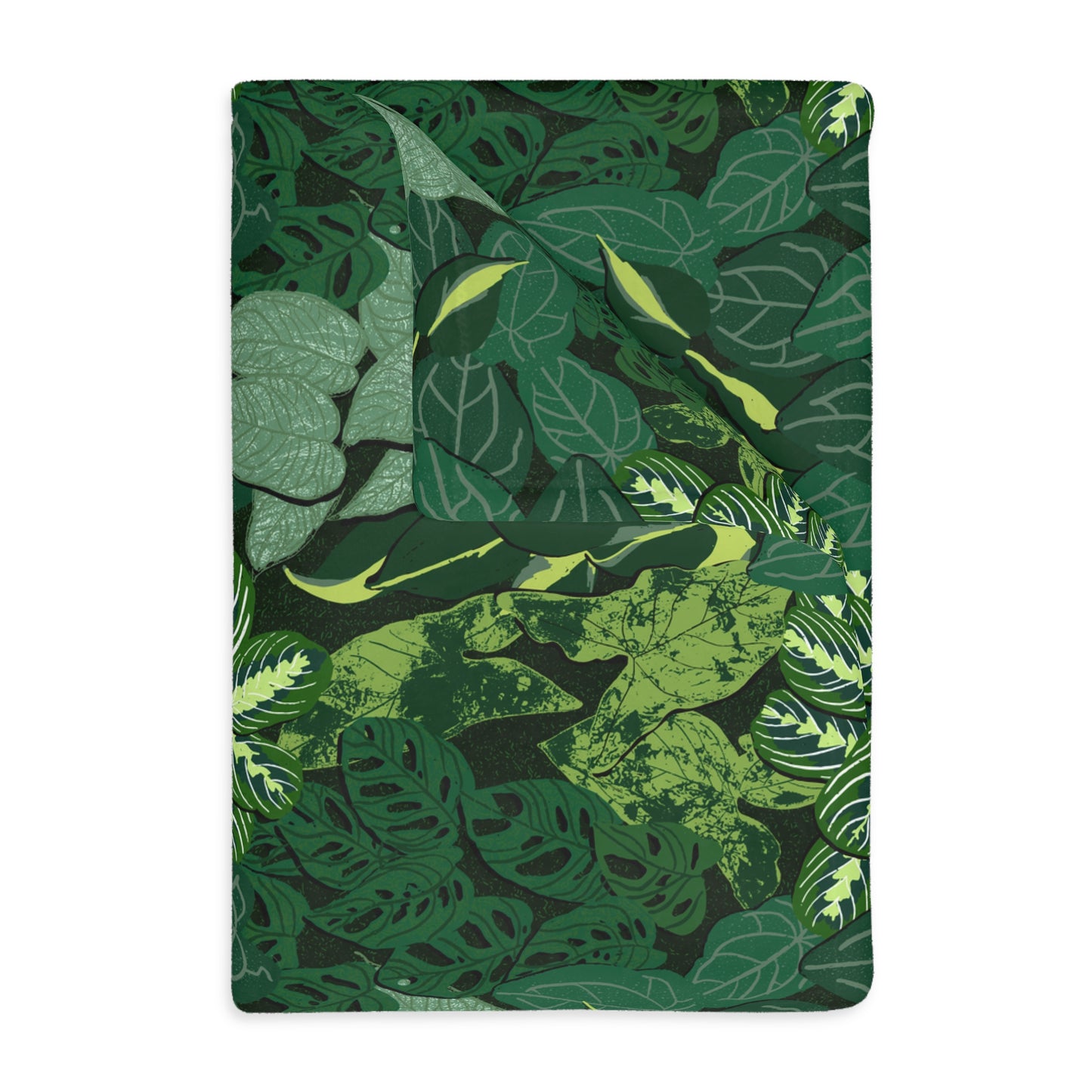 Plant Wall Velveteen Microfiber Blanket (Two-sided print)