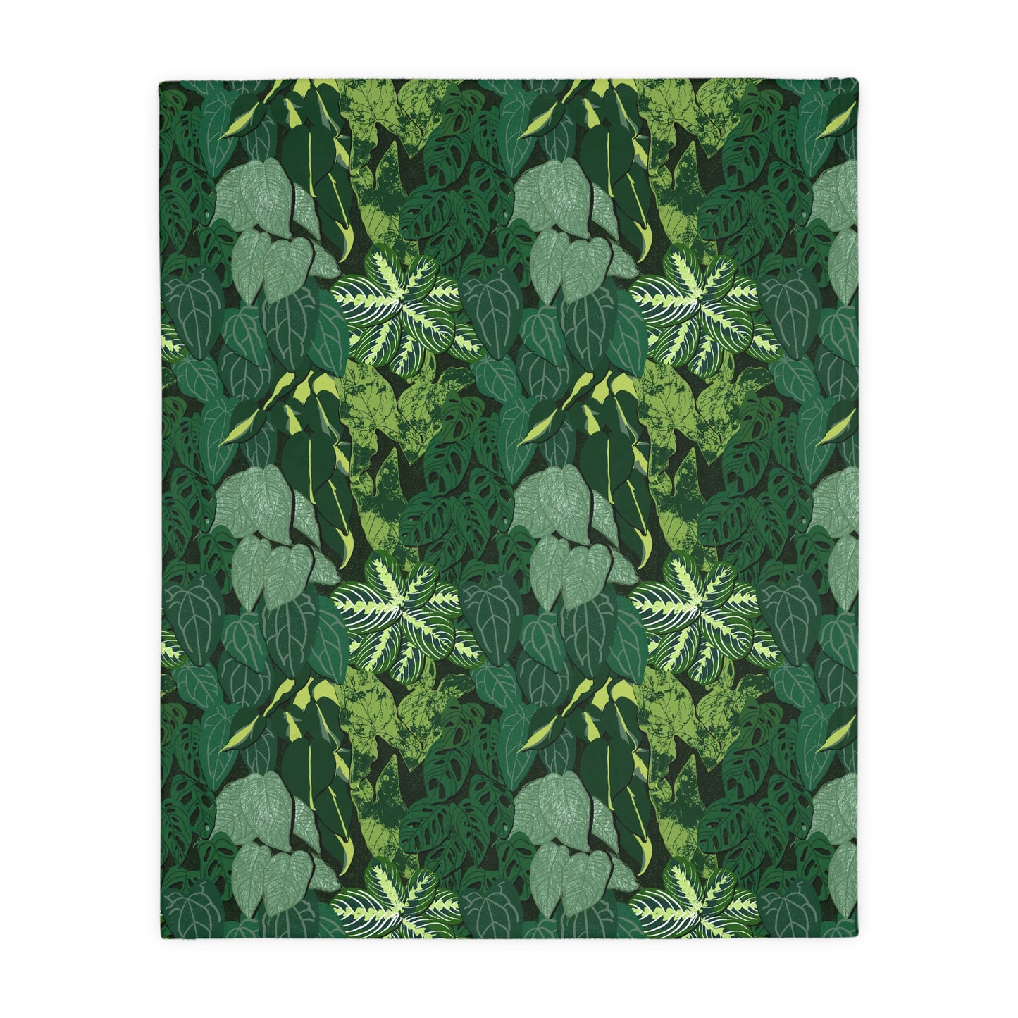 Plant Wall Velveteen Microfiber Blanket (Two-sided print)