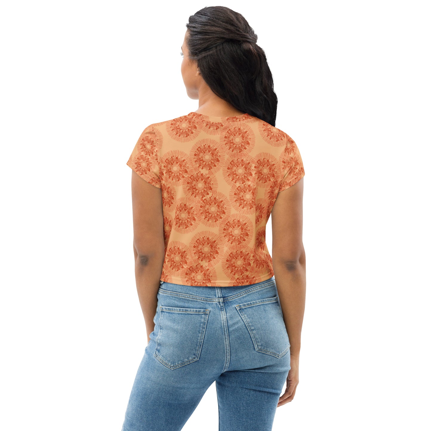 Mechanical Dandelions All-Over Print Crop Tee