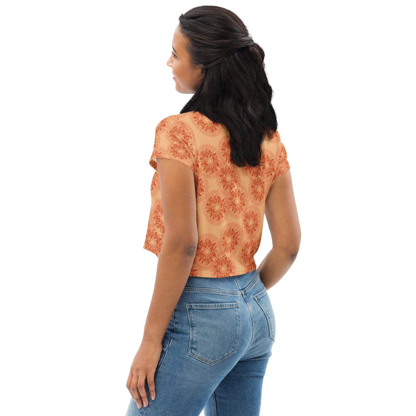 Mechanical Dandelions All-Over Print Crop Tee