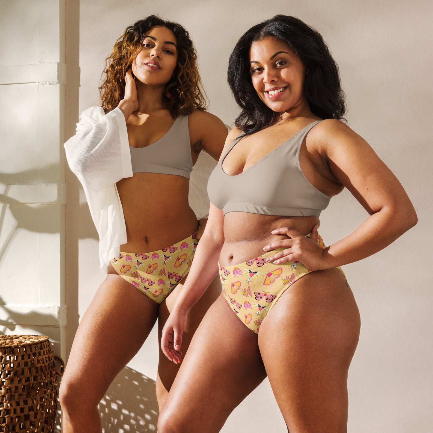 Majestic Moths Recycled high-waisted bikini bottom
