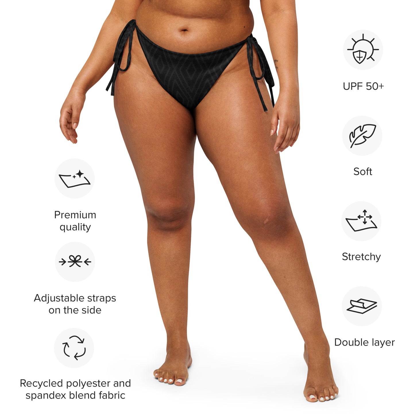 Diamonds Diamonds Diamonds All-over print recycled string bikini bottom