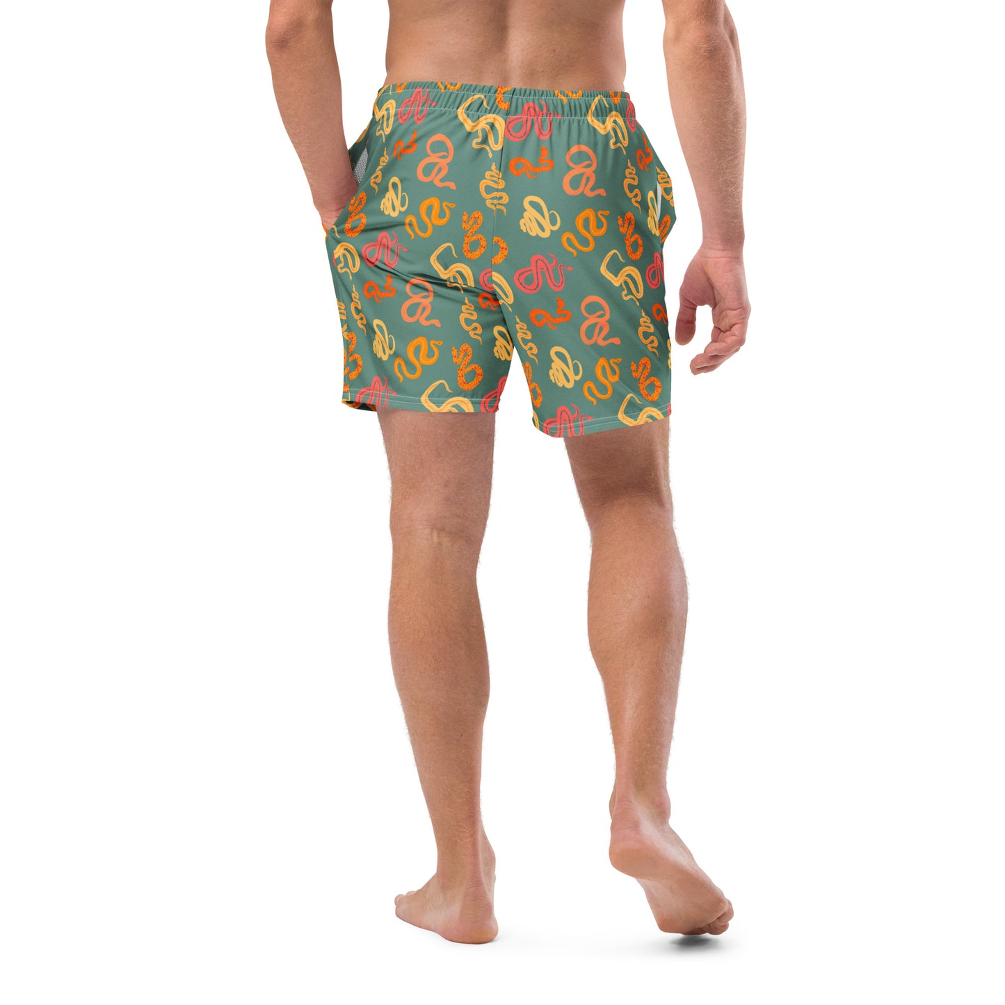 Sneks on a Plane Men's swim trunks