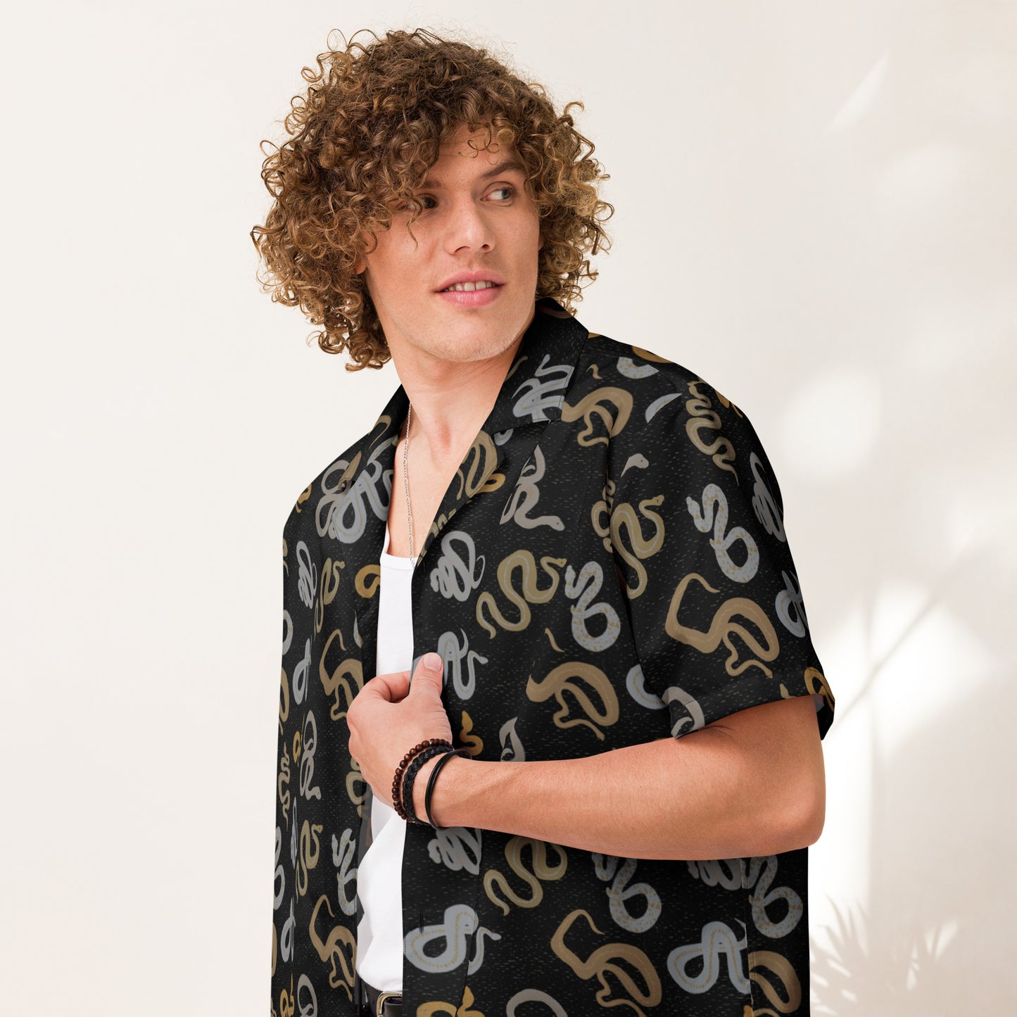 Sneaks on a Plane Unisex button shirt