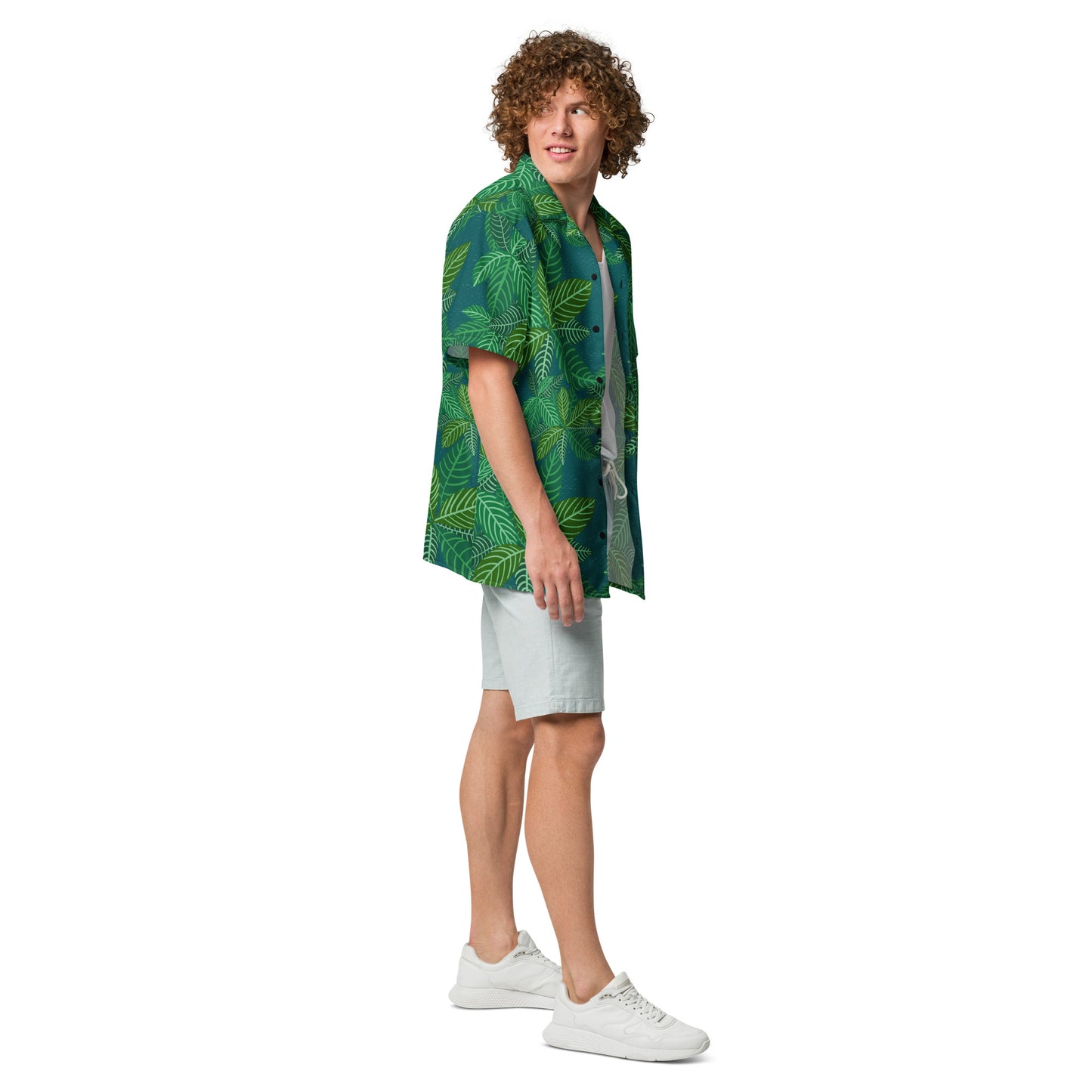 Leafy Greens Unisex button shirt