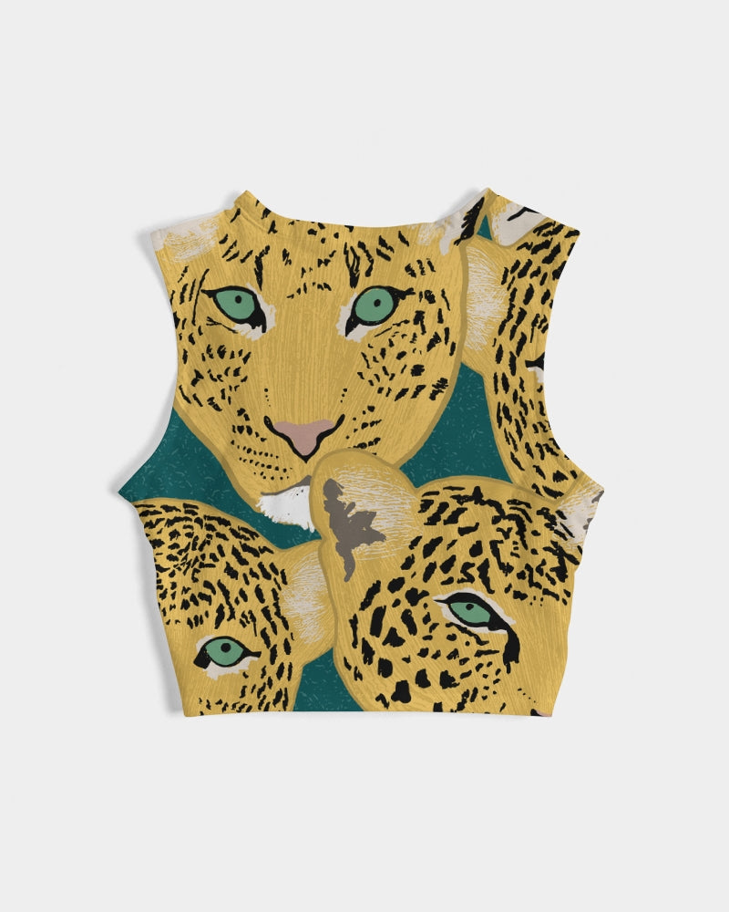 Lotsa leopards Women's  All-Over Print Twist-Front Tank