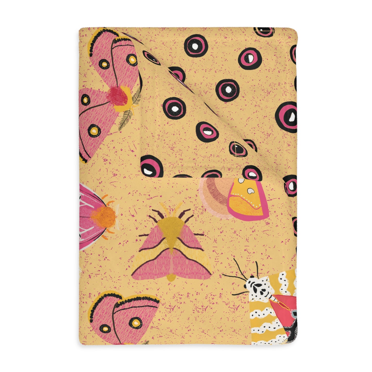 Magical Moths Velveteen Microfiber Blanket (Two-sided print)