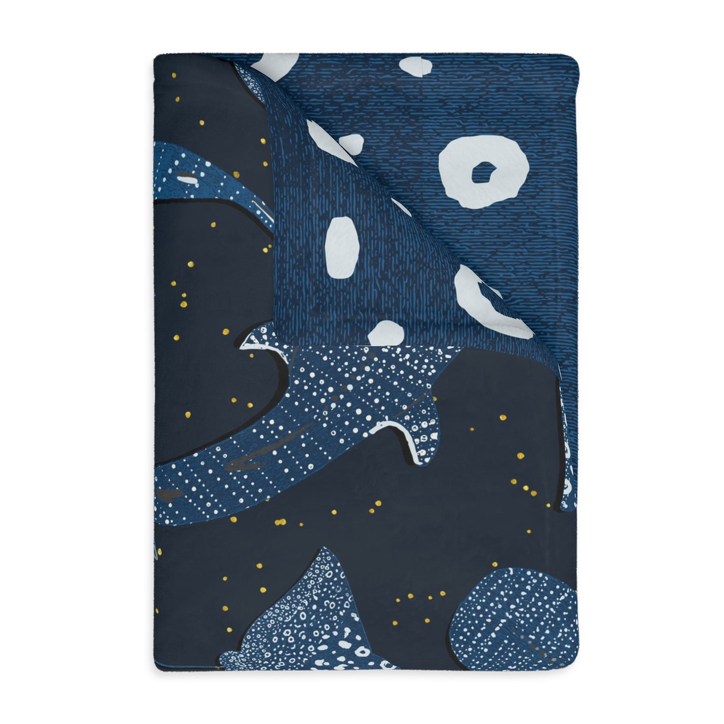 Sharks & Rays Velveteen Microfiber Blanket (Two-sided print)