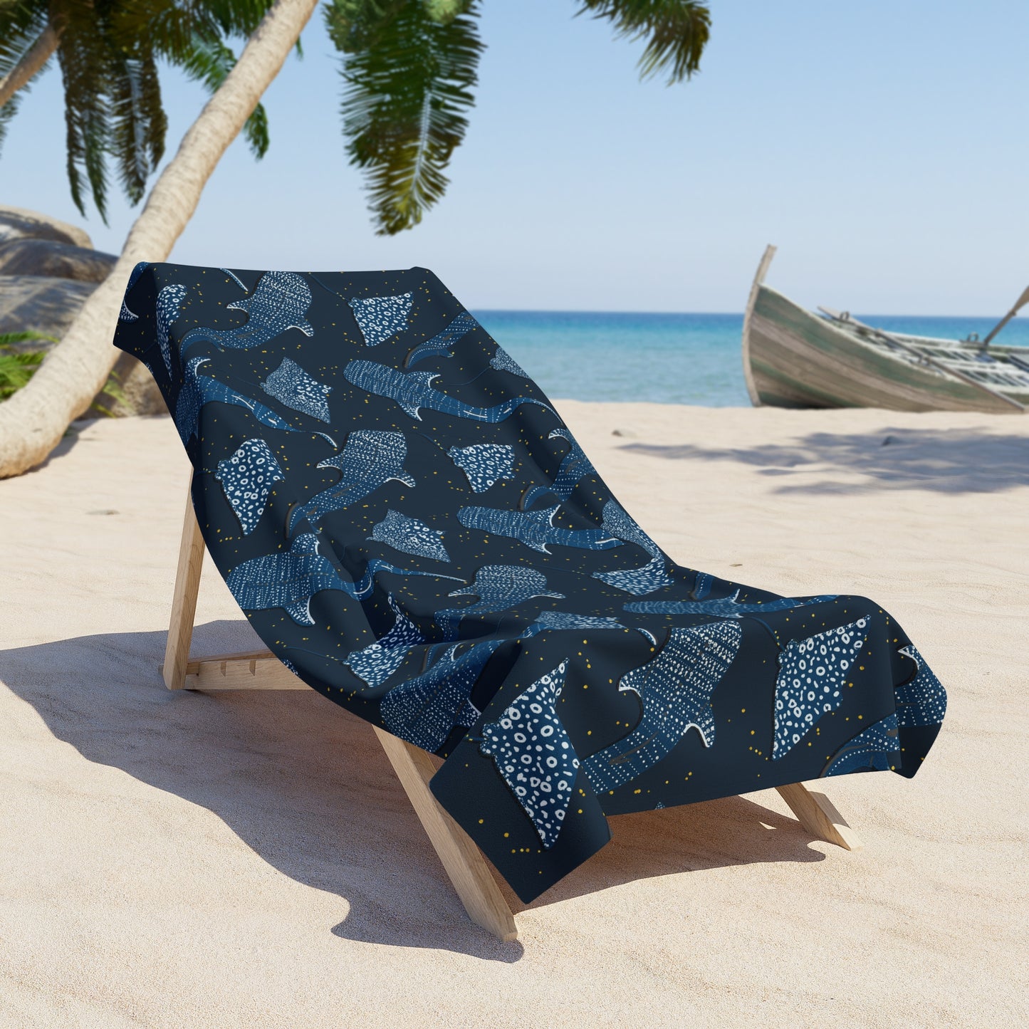 Sharks and Rays Beach Towel