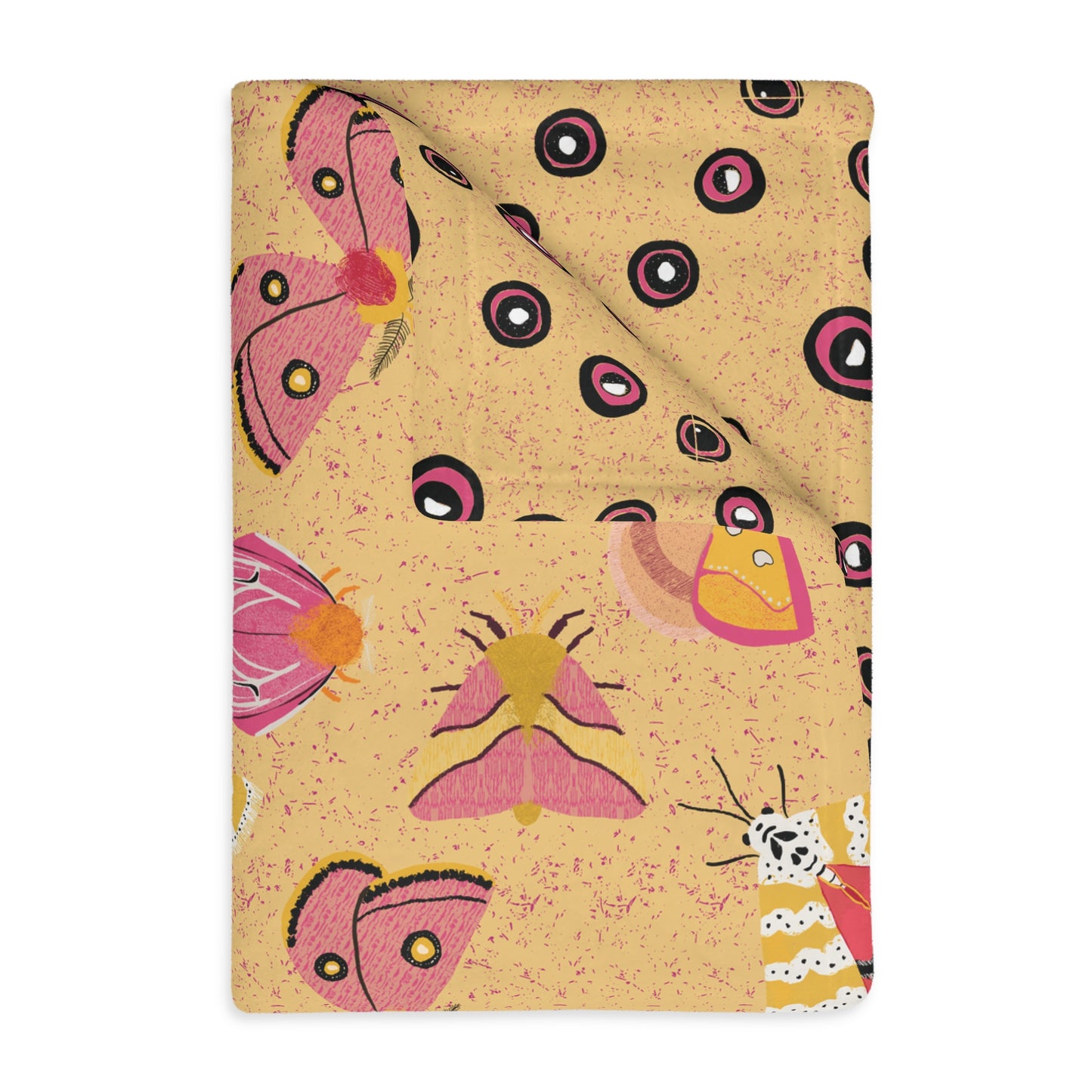 Magical Moths Velveteen Microfiber Blanket (Two-sided print)