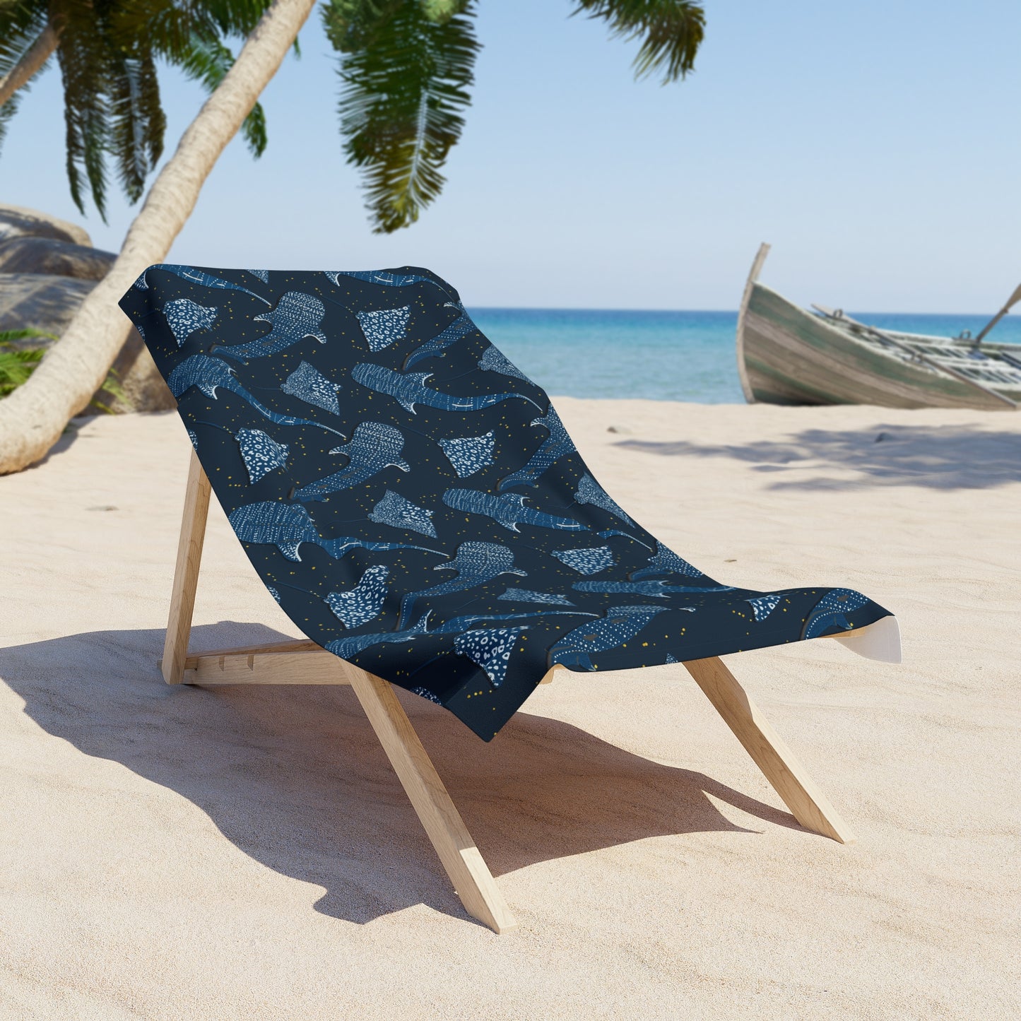 Sharks and Rays Beach Towel