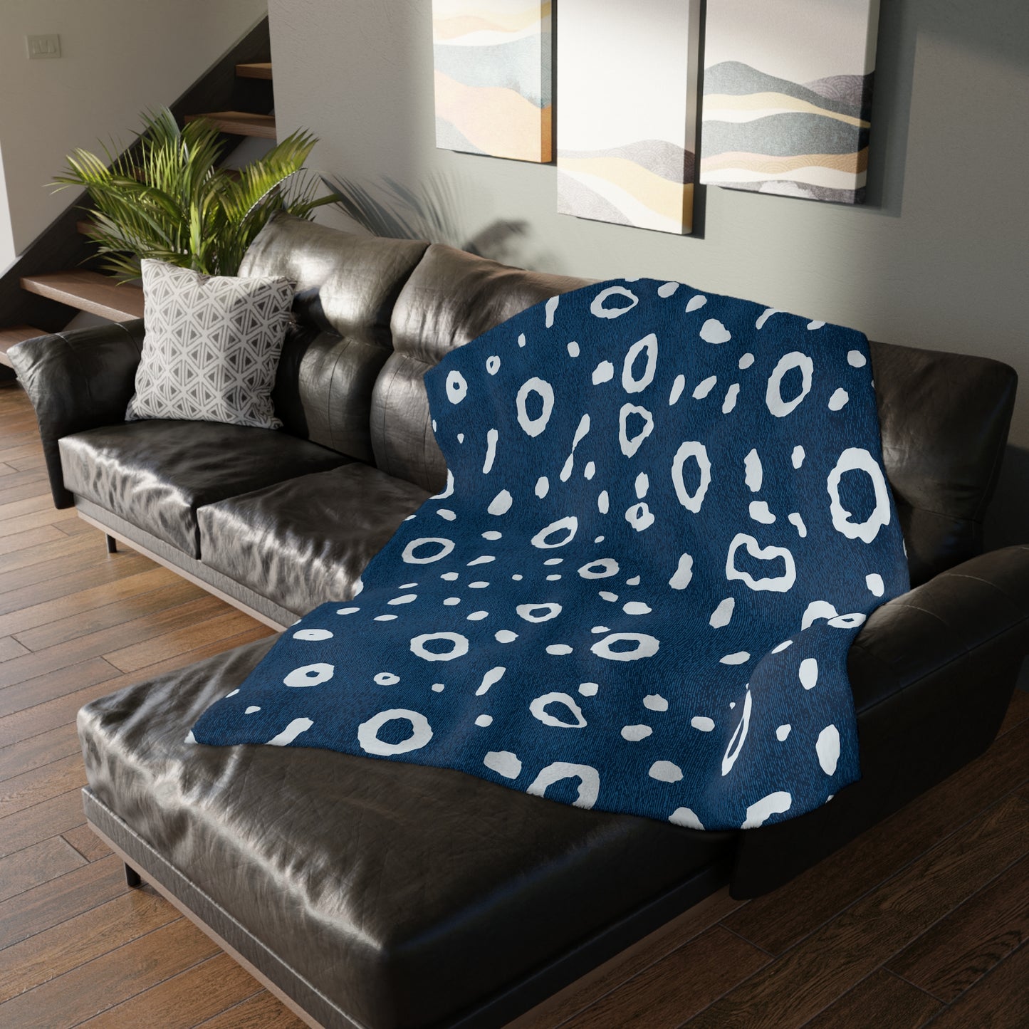 Sharks & Rays Velveteen Microfiber Blanket (Two-sided print)