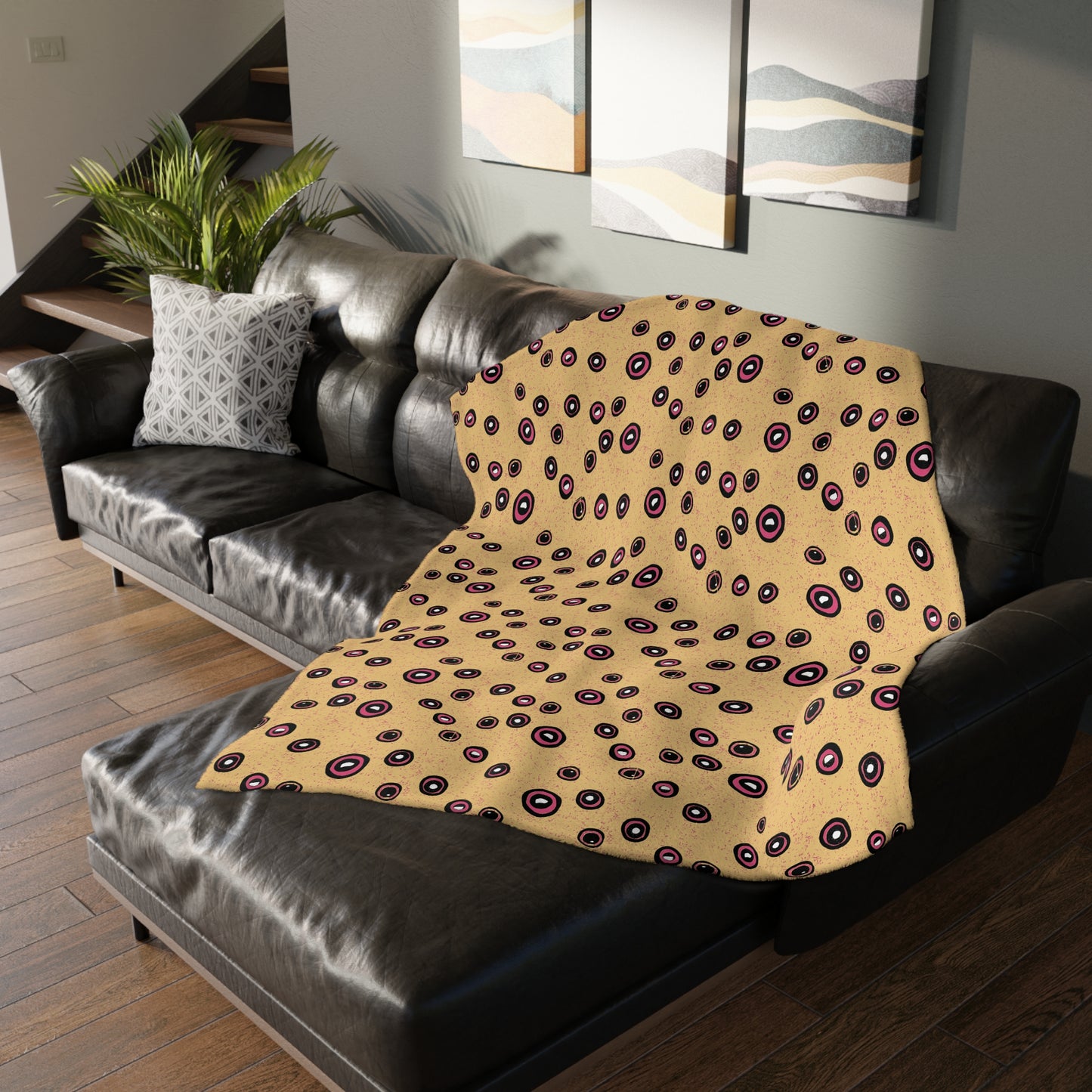 Magical Moths Velveteen Microfiber Blanket (Two-sided print)