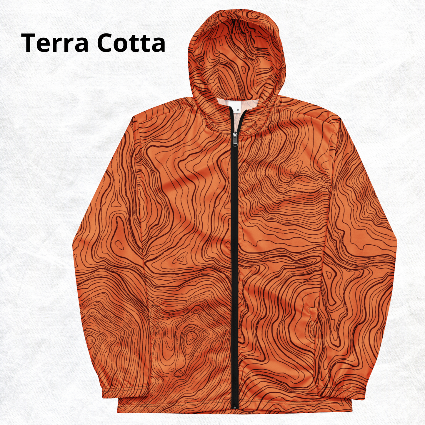 Topographic Print Men’s windbreaker