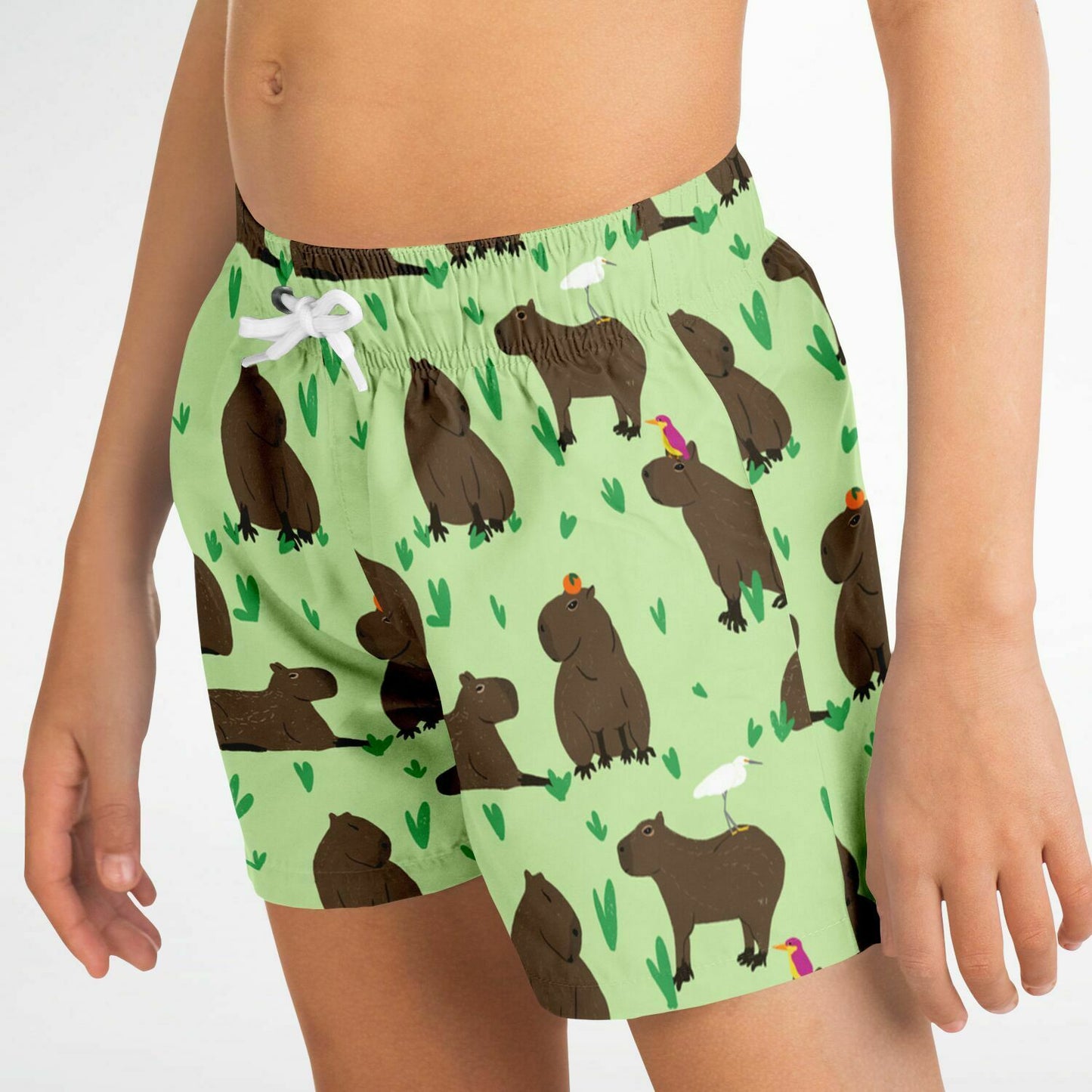 Capybaras & Friends Kids Swim Trunks - AOP