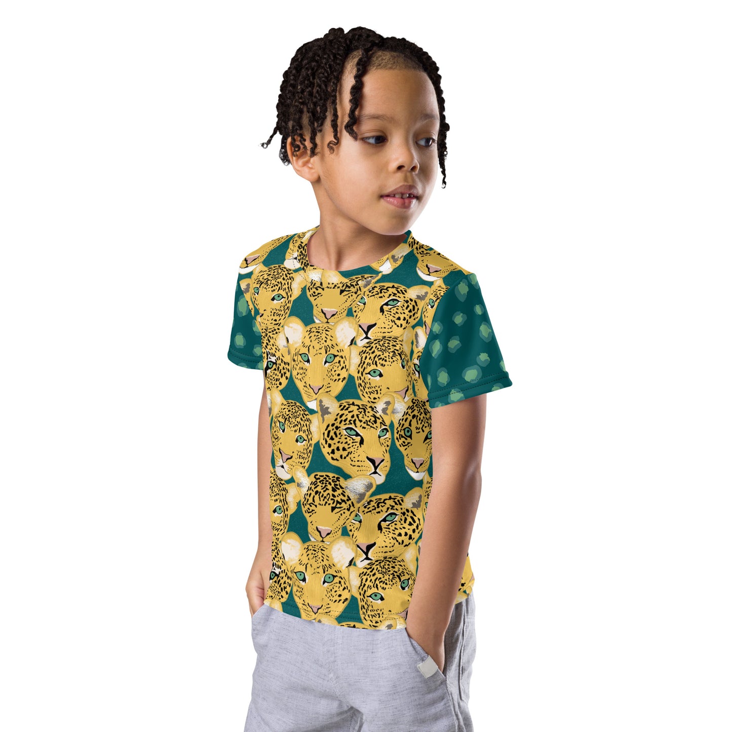 Lotsa Leopards Kids crew neck t-shirt