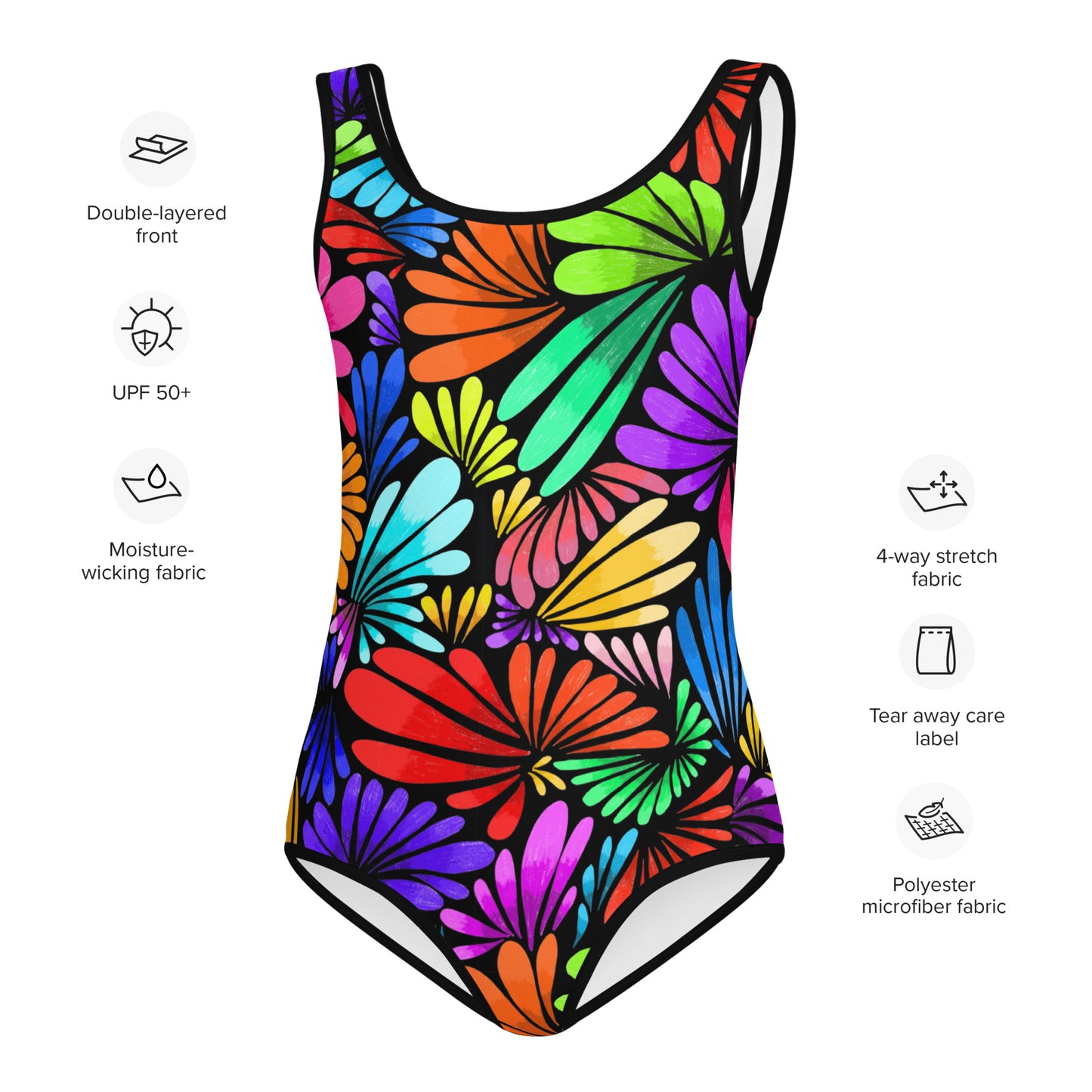 Fiesta Florals All-Over Print Kids Swimsuit