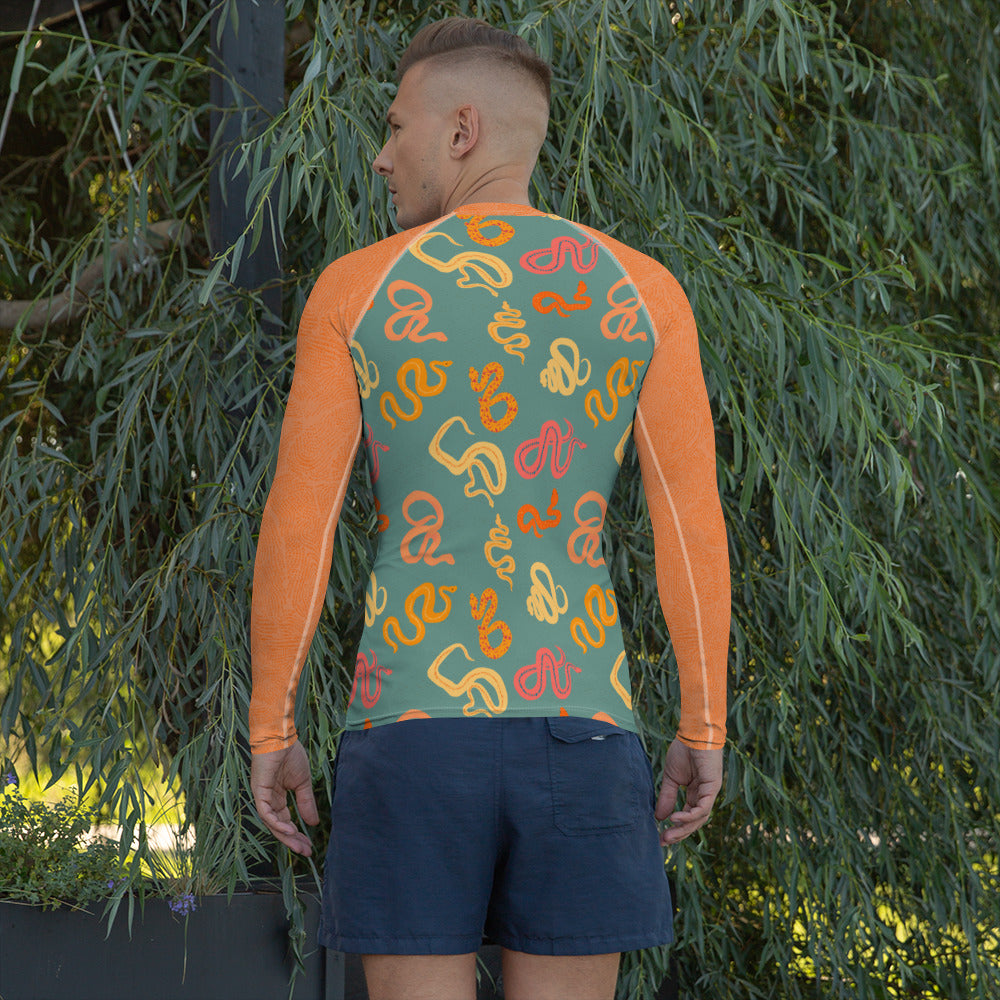 Snek on a Plane Men's Rash Guard