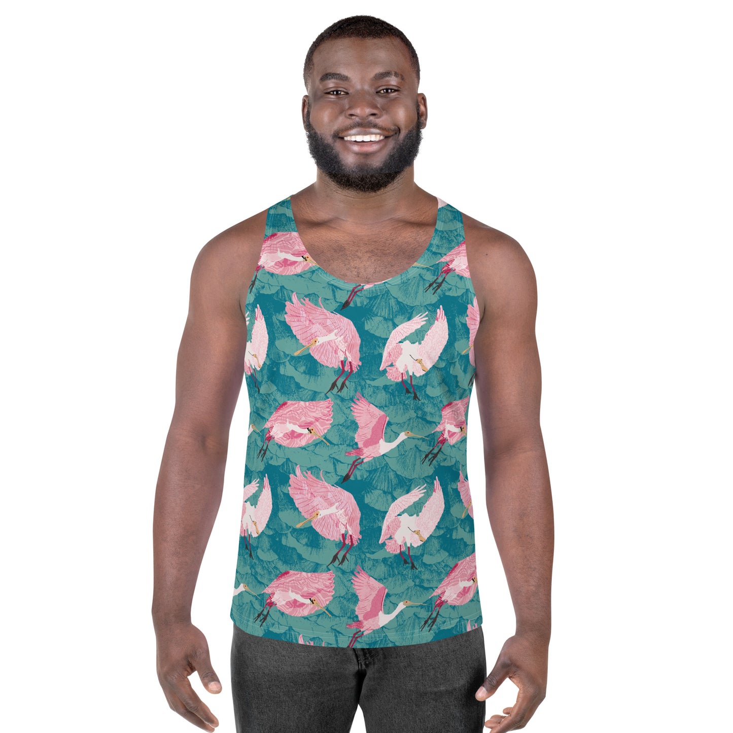 Roseated Spoonbills Unisex Tank Top