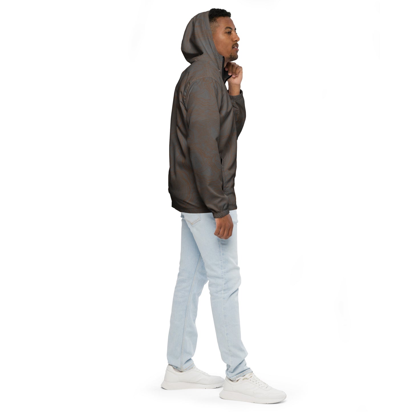 Topographic Print Men’s windbreaker