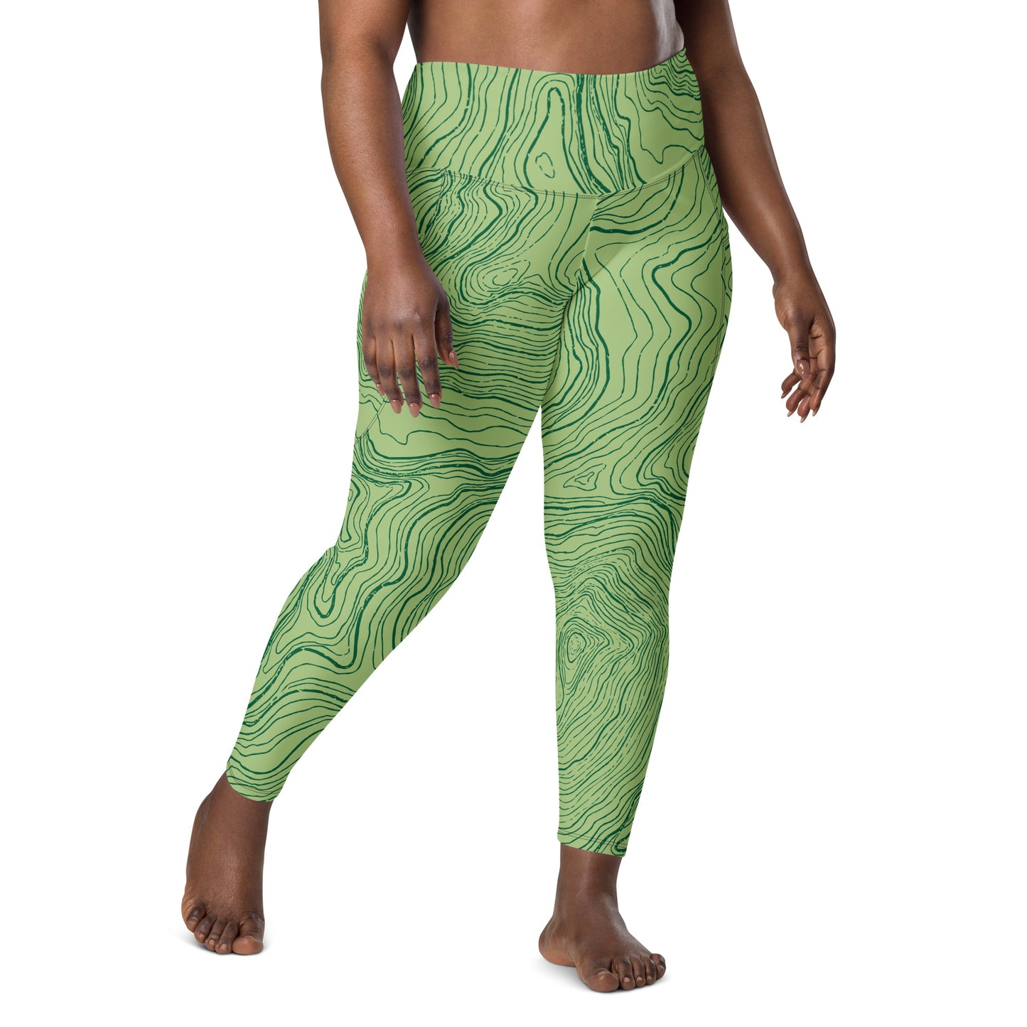 Topo Print Leggings with pockets in Green