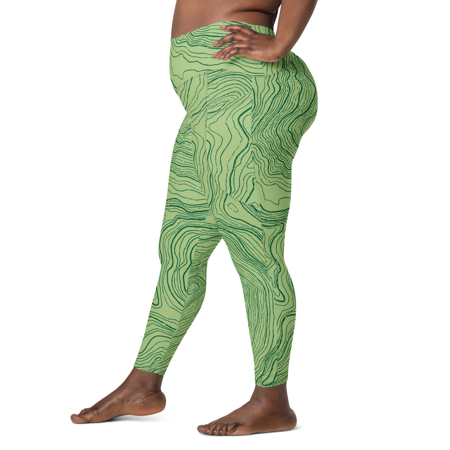 Topo Print Leggings with pockets in Green