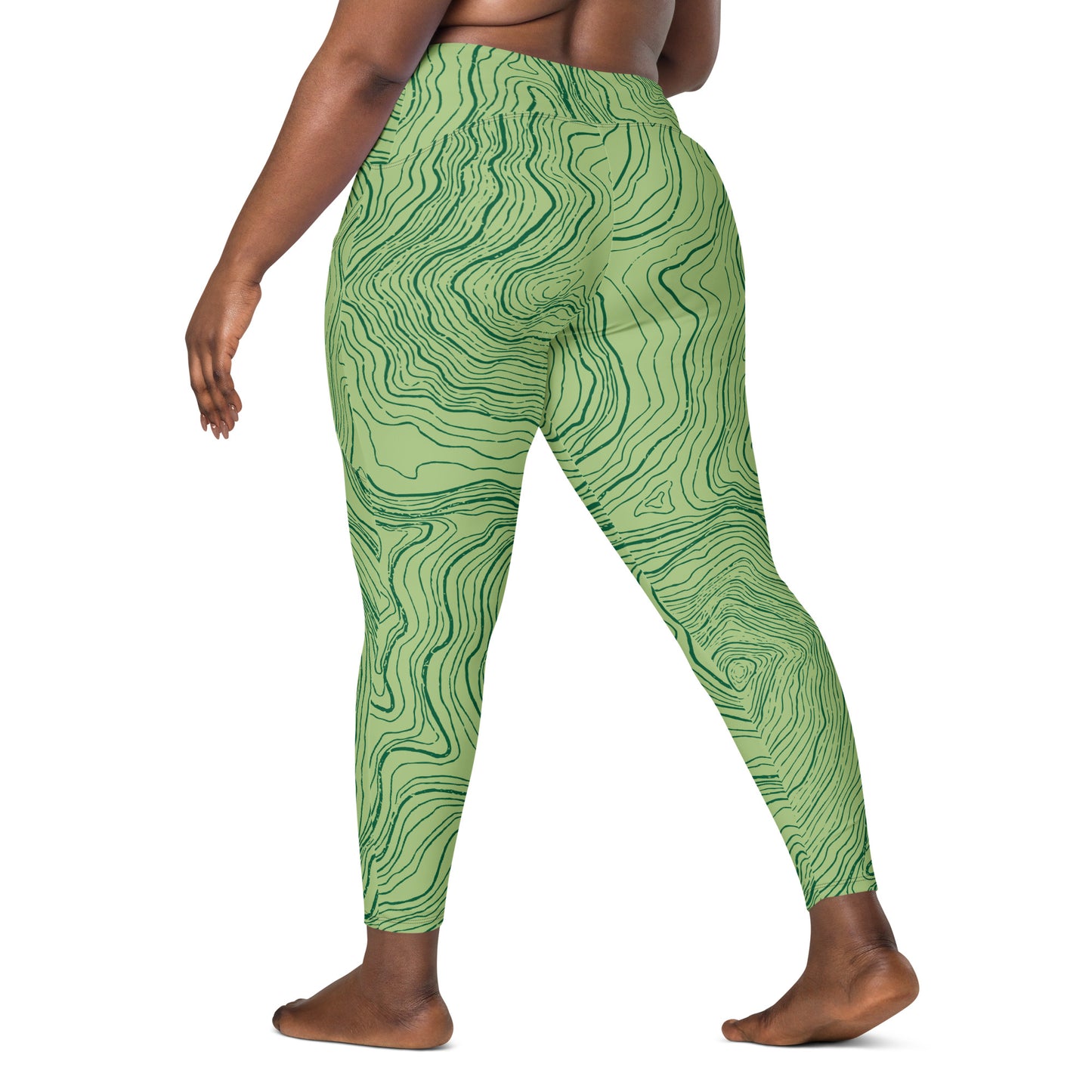 Topo Print Leggings with pockets in Green