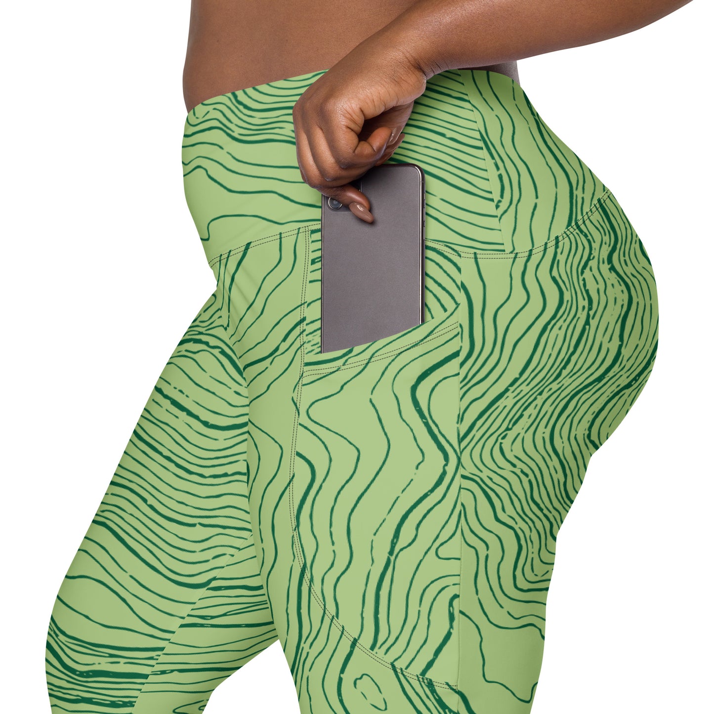 Topo Print Leggings with pockets in Green