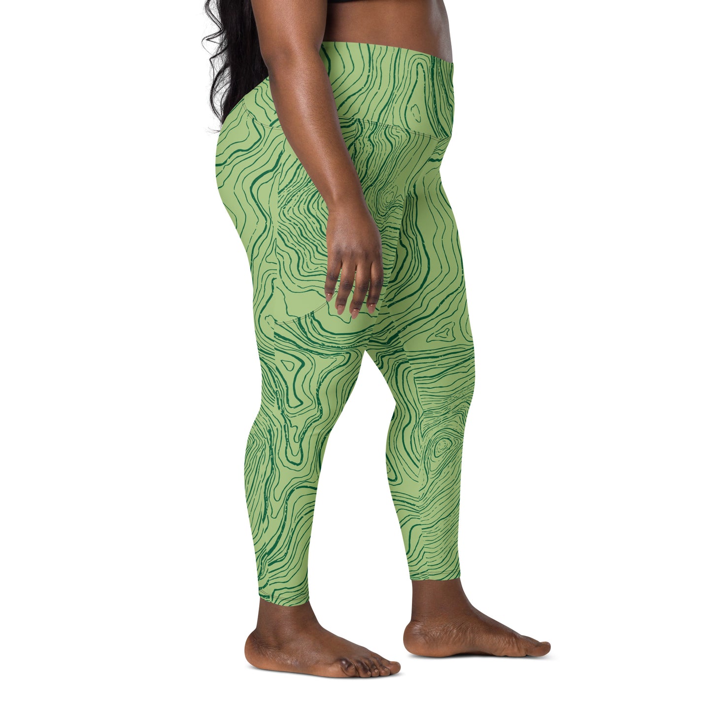 Topo Print Leggings with pockets in Green