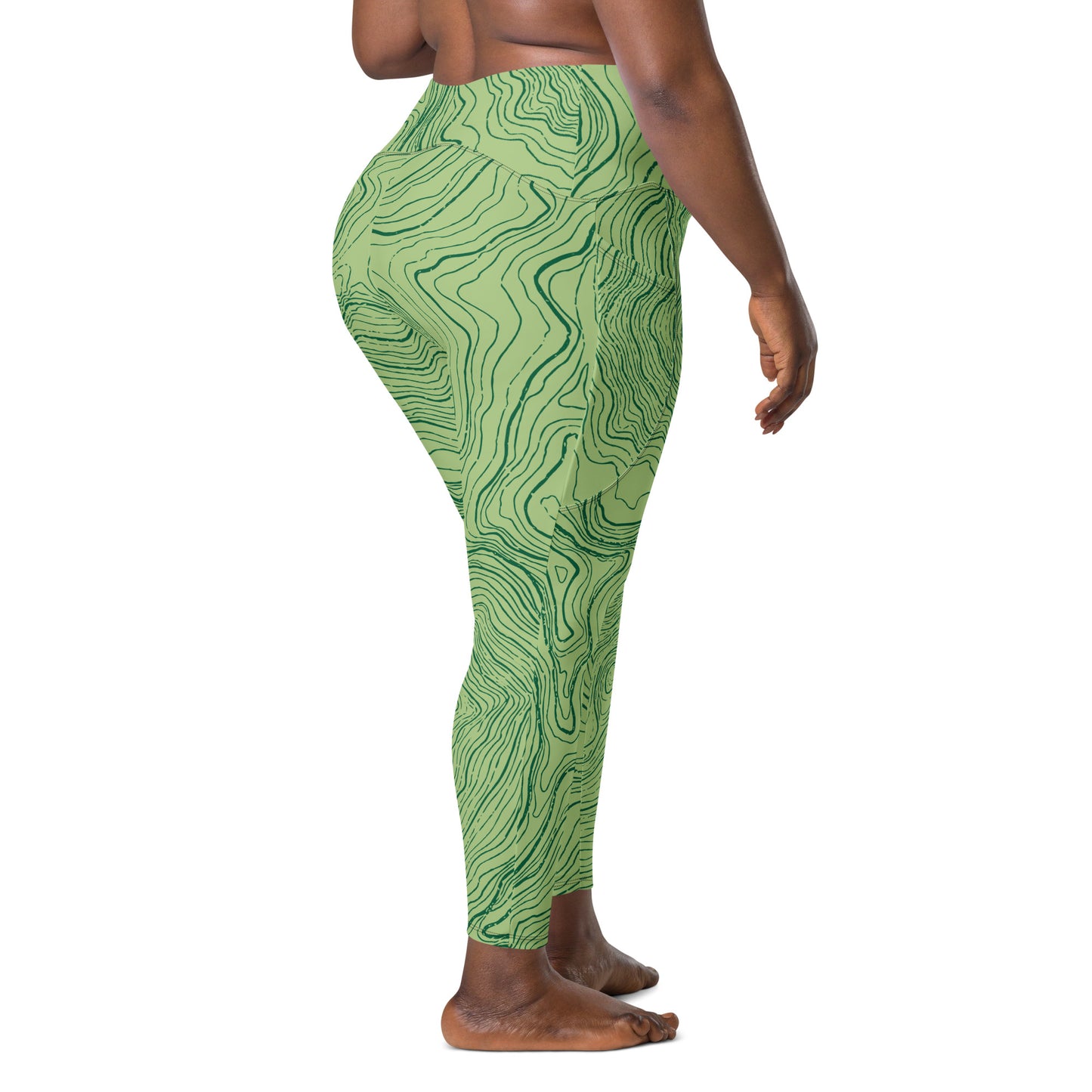 Topo Print Leggings with pockets in Green