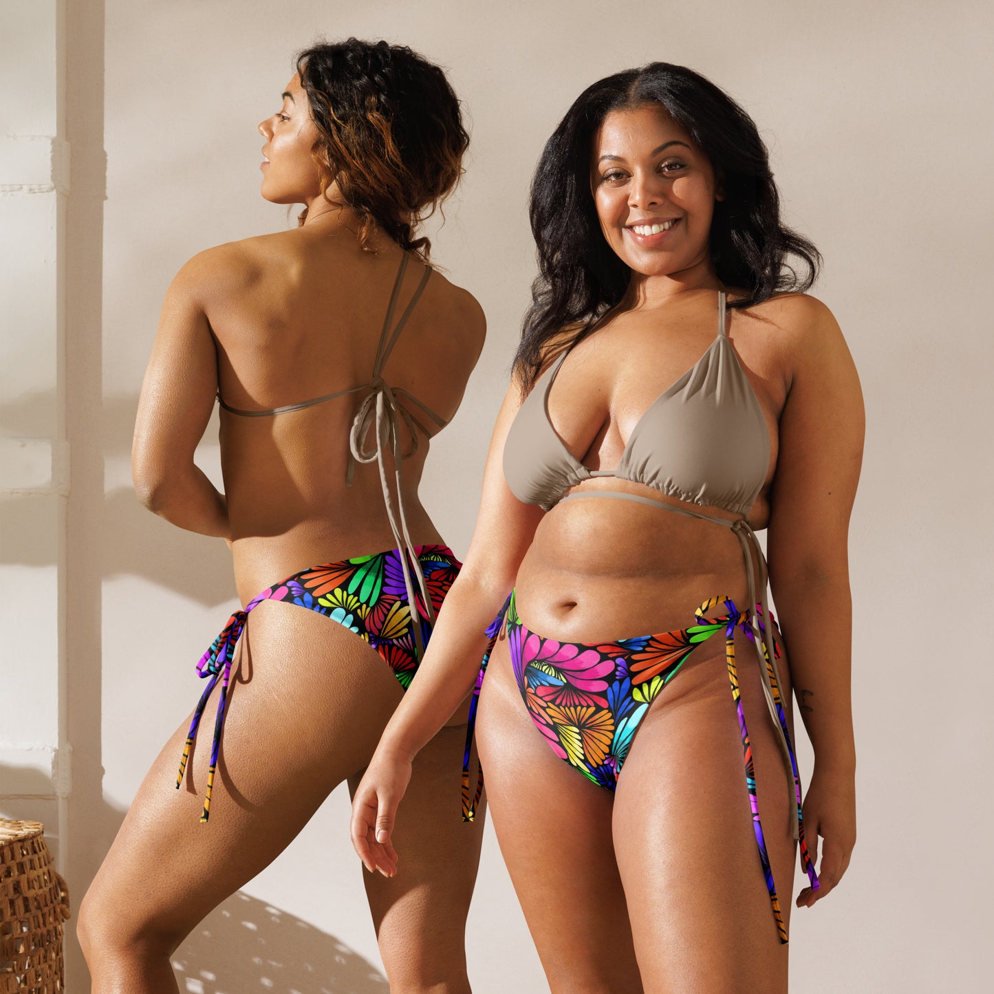 Fiesta Florals All-over print recycled string bikini bottom