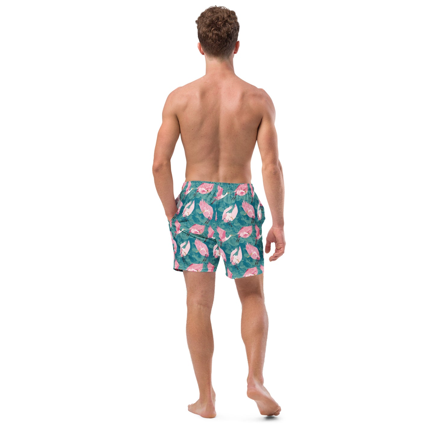 Roseate Goonbills Men's swim trunks