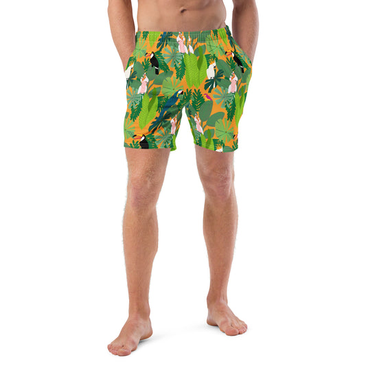 Birds in Paradise Men's swim trunks