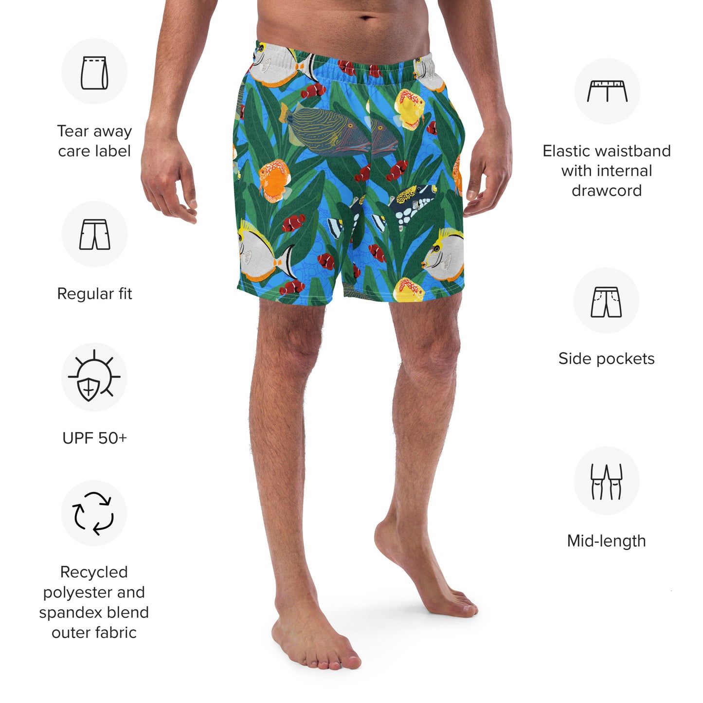 Fancy Fishies Men's swim trunks