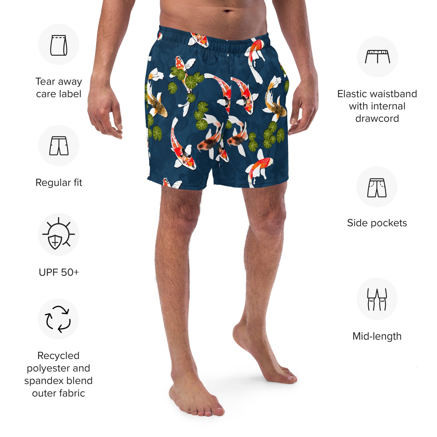 Don't be Koi Men's swim trunks