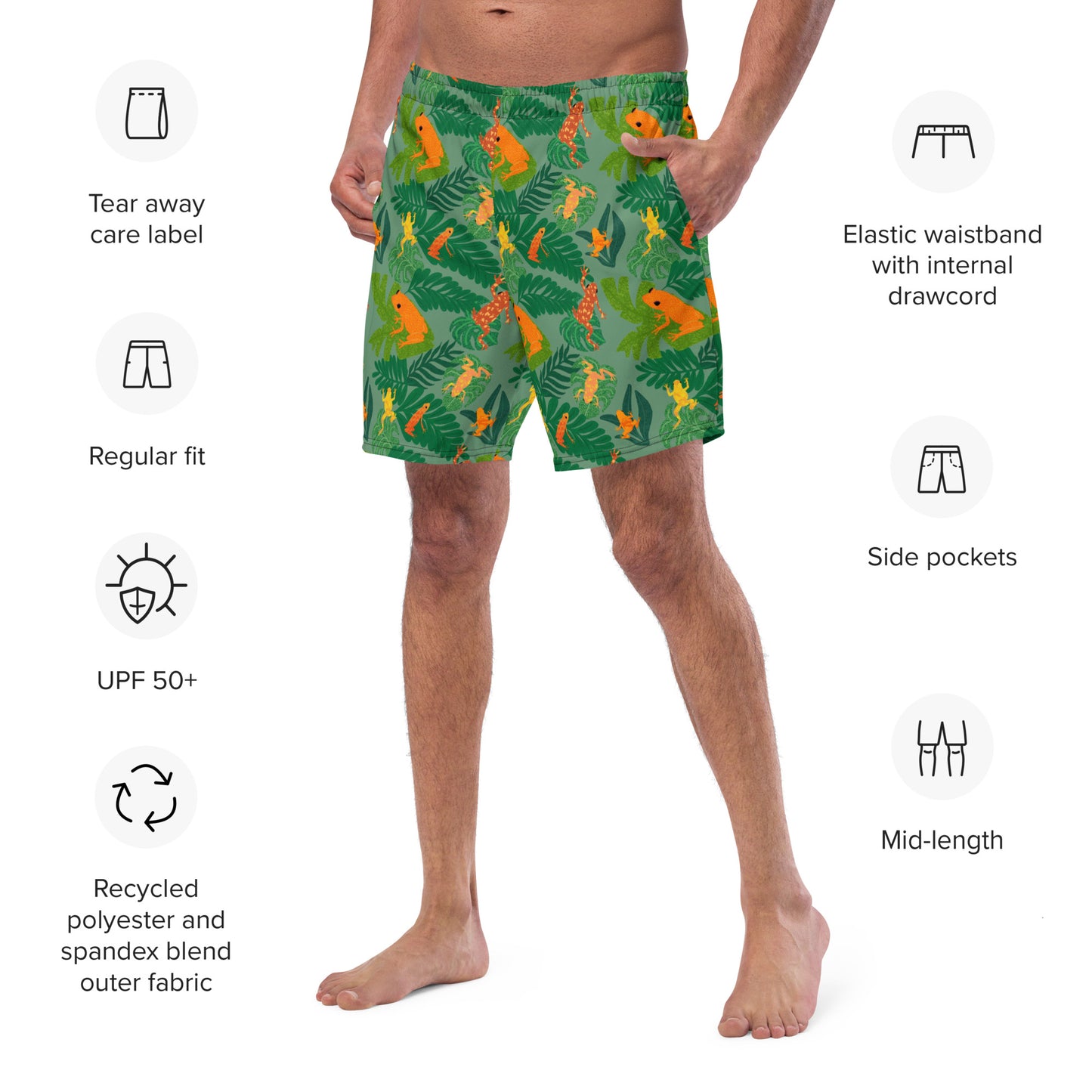 Tree Frogs Men's swim trunks