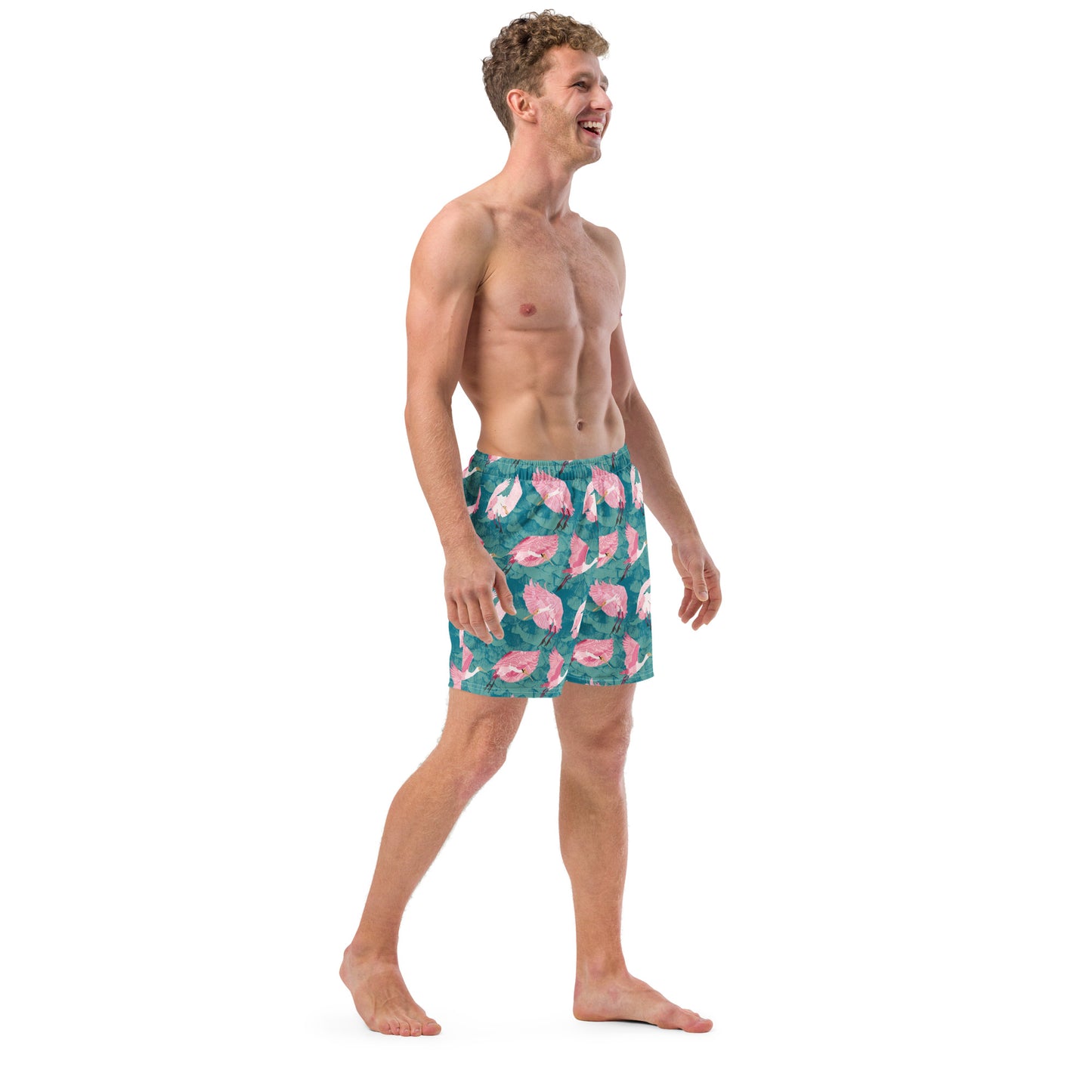 Roseate Goonbills Men's swim trunks