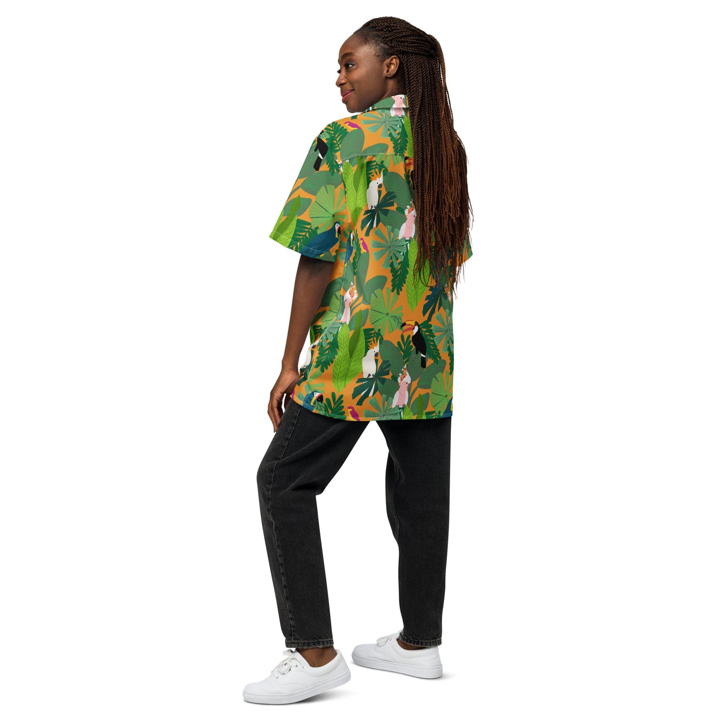 Birds in Paradise Unisex button shirt