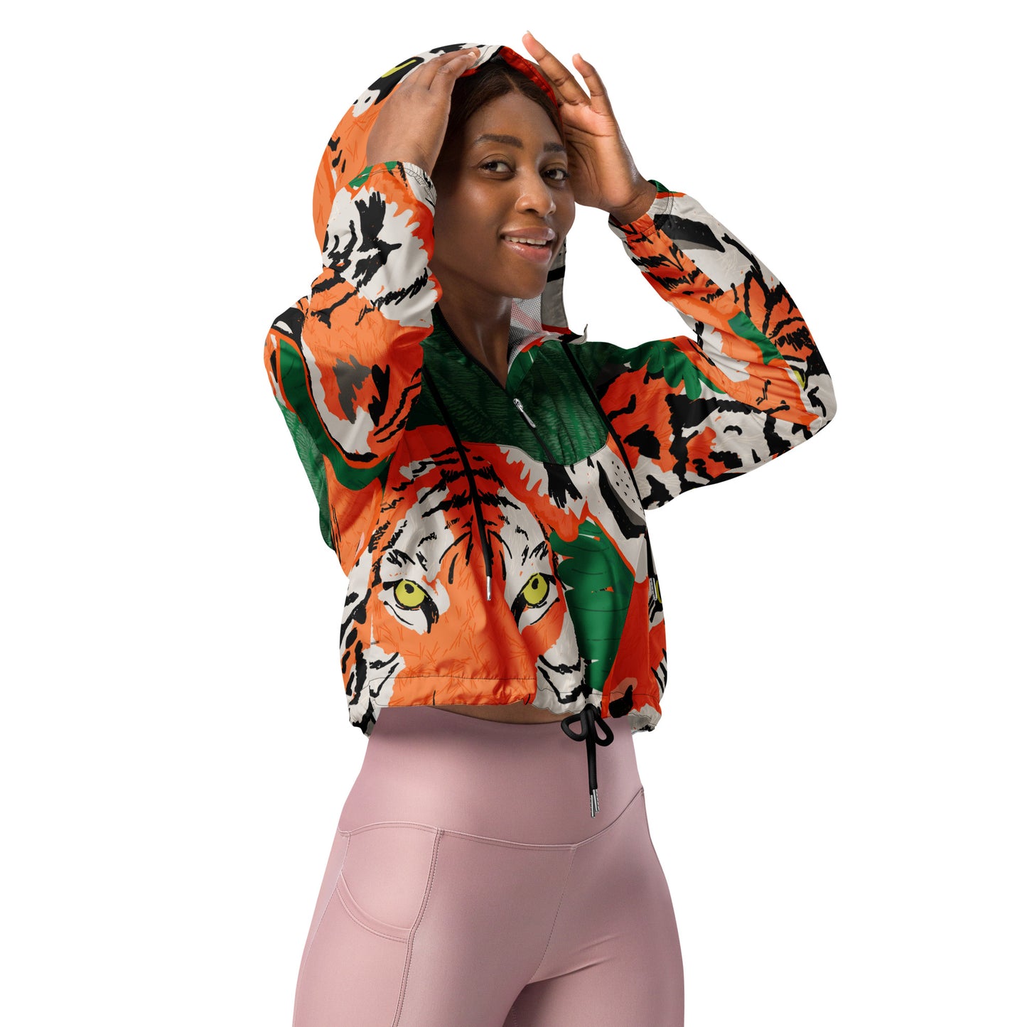 Haz Many Tigers Women’s cropped windbreaker